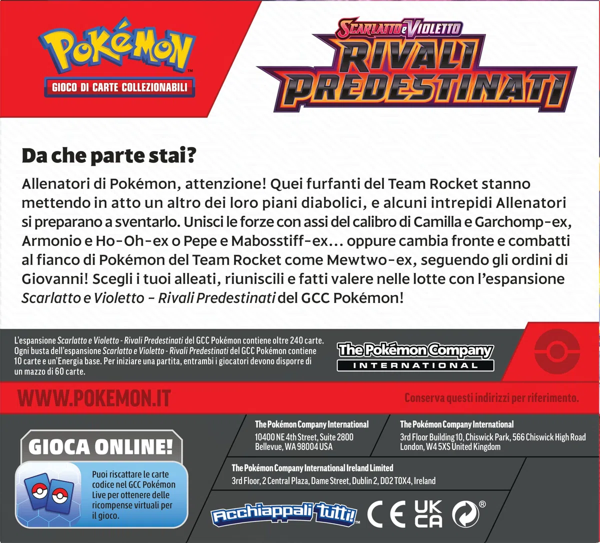 Pokémon GCC: espositore di buste dell’espansione Scarlatto e Violetto - Rivali Predestinati (36 buste di espansione), edizione in italiano