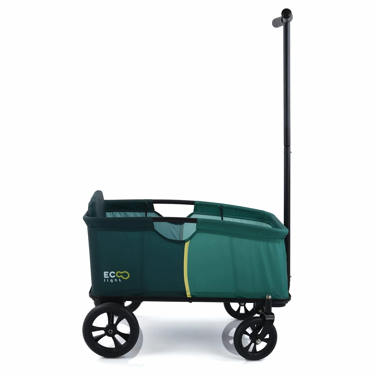 Hauck Carrello da Trasporto Eco Light, Stabile, con Sedile per 1 Bambino, Pieghevole, Fino a 50 kg, Verde
