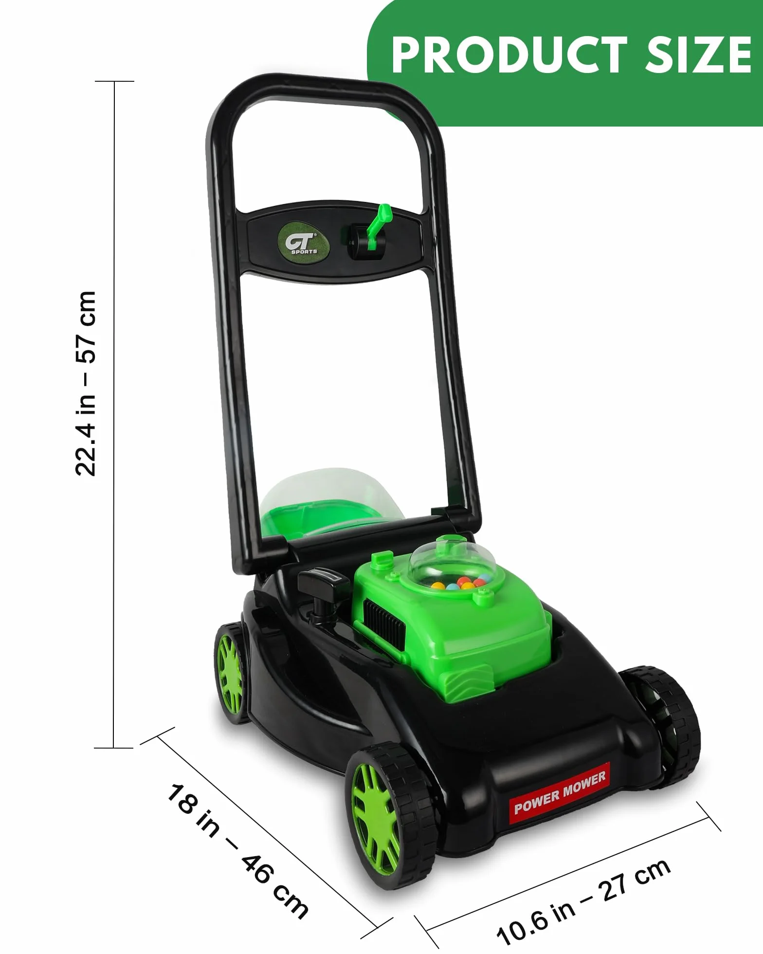 Kids Lawn Mower with Realistic Grass-Cutting Action And Sounds–No Batteries Required | Kids Lawn Mower，Fun Outdoor Push Toy for Kids