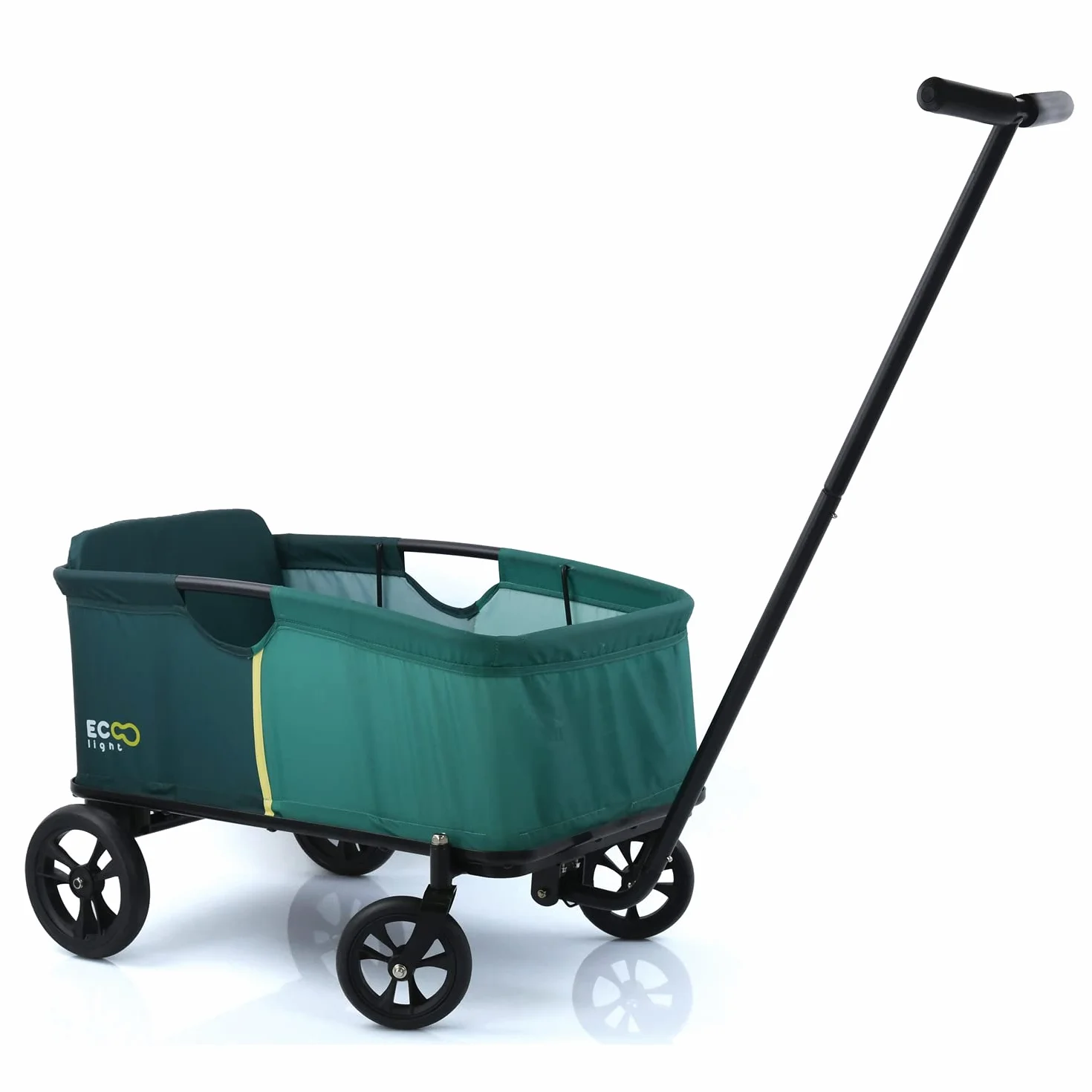 Hauck Carrello da Trasporto Eco Light, Stabile, con Sedile per 1 Bambino, Pieghevole, Fino a 50 kg, Verde