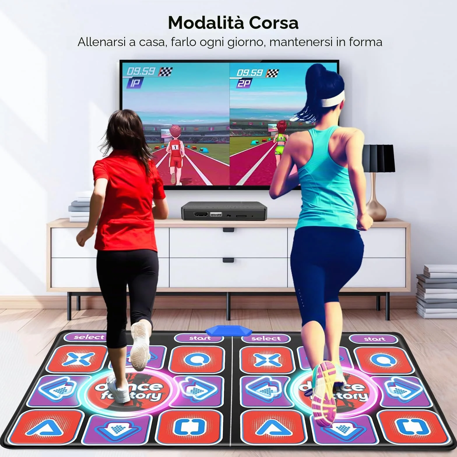 Aomdom Tappeto da Ballo per Bambini e Adulti, Modello Migliorato, Doppio Tappetino da Ballo Musicale Antiscivolo e Durevole, con Ricevitore Senza Fili, Senza Fili con 200 Giochi e 100 + Musica (166 x