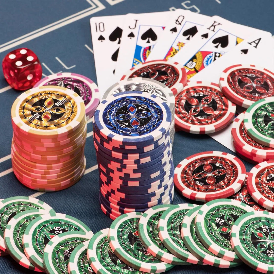 Valigetta da Poker in Alluminio BAKAJI con 2 Mazzi di Carte, 5 Dadi, Pulsante Dealer, 200 Fiches per Texas Hold'em e Blackjack