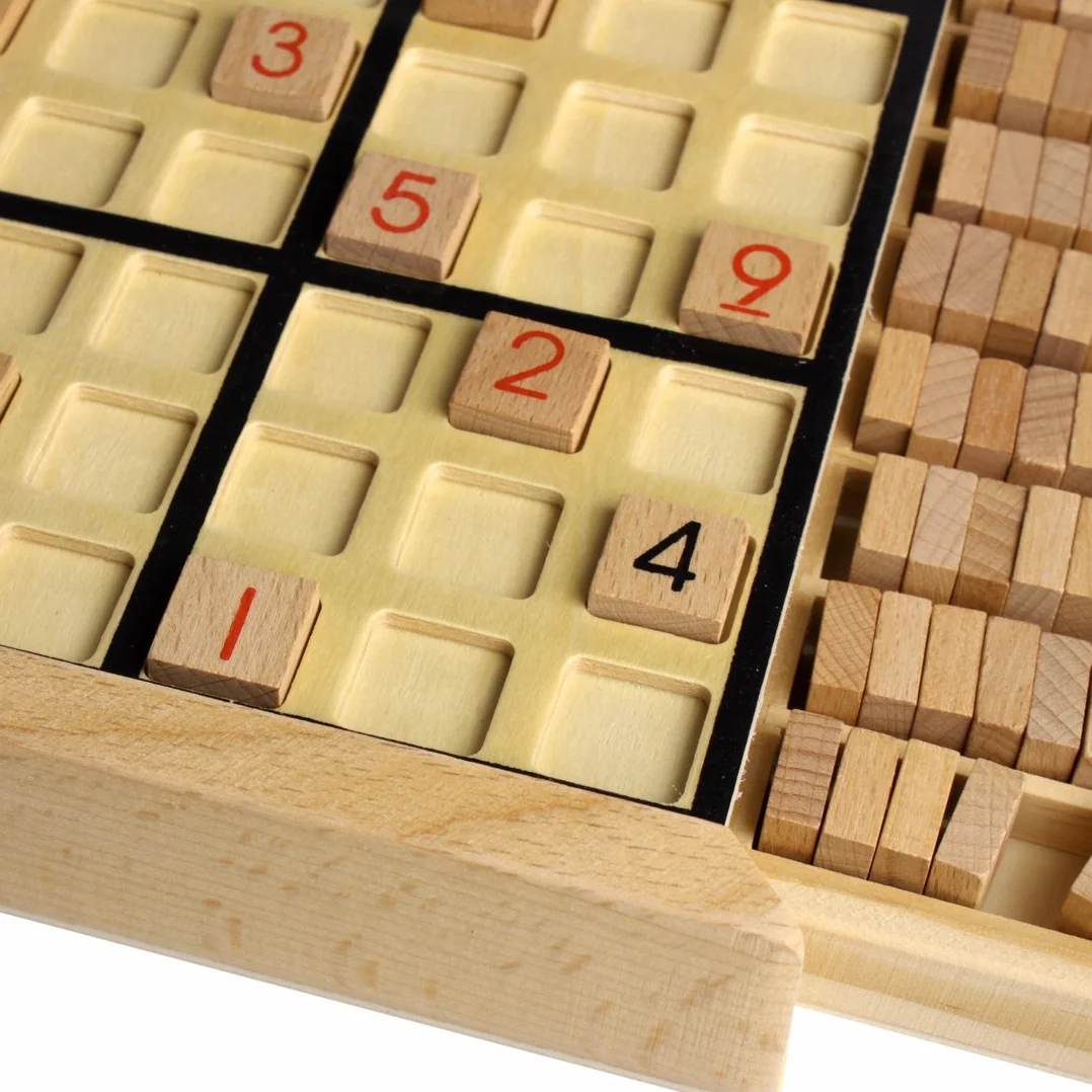 Andux Zone Sudoku Gioco da Tavolo Puzzle in Legno con cassetto SD-02 Nero