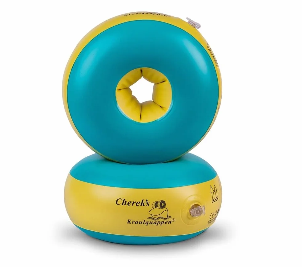 Cherek’s KraulQuappen Braccioli da nuoto per bambini 7 mesi-30 kg Giallo-Verde