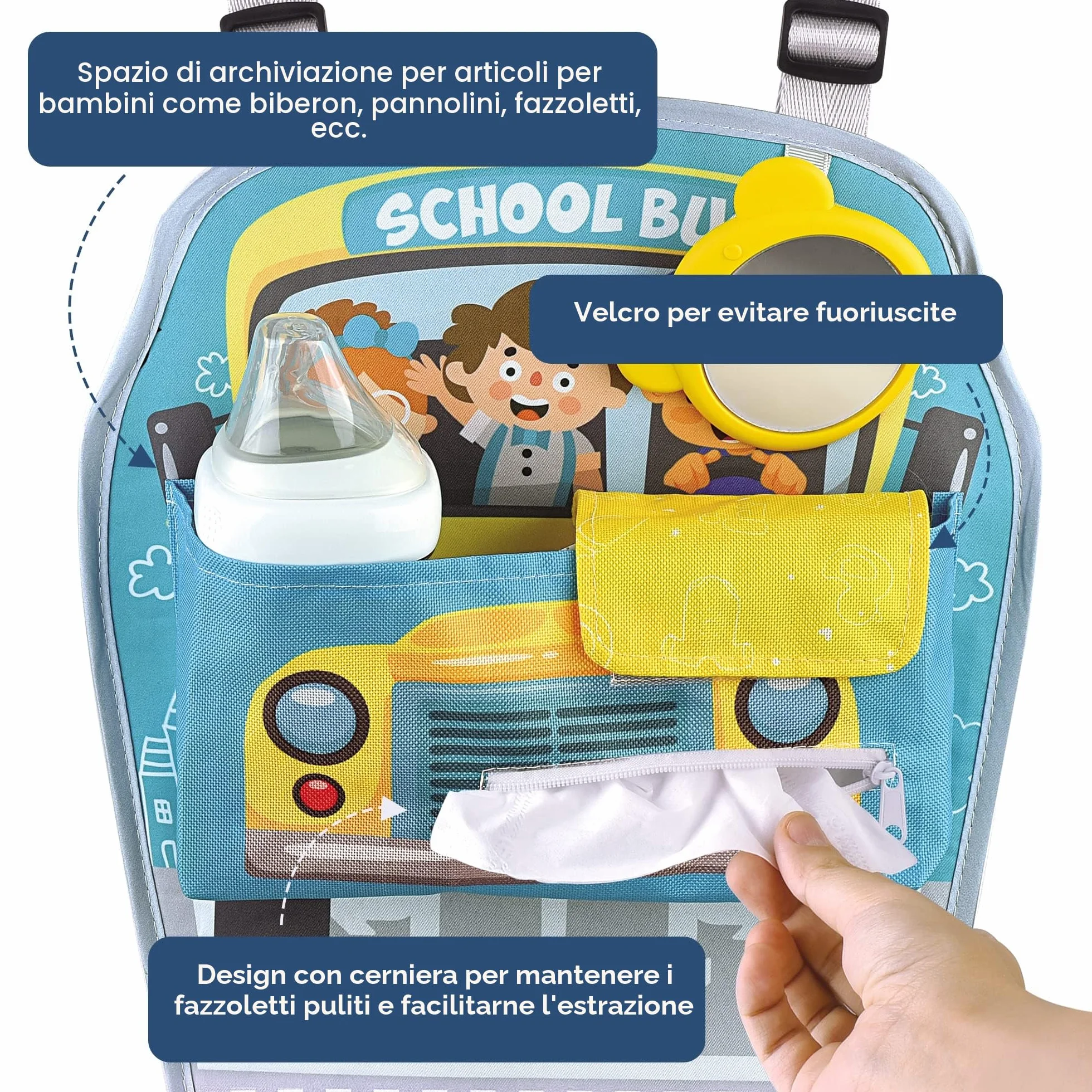 caterbee Giocattoli per Auto per Bambini con Centro del Volante per Giocare e calciare (Volante), 6-36 Mesi