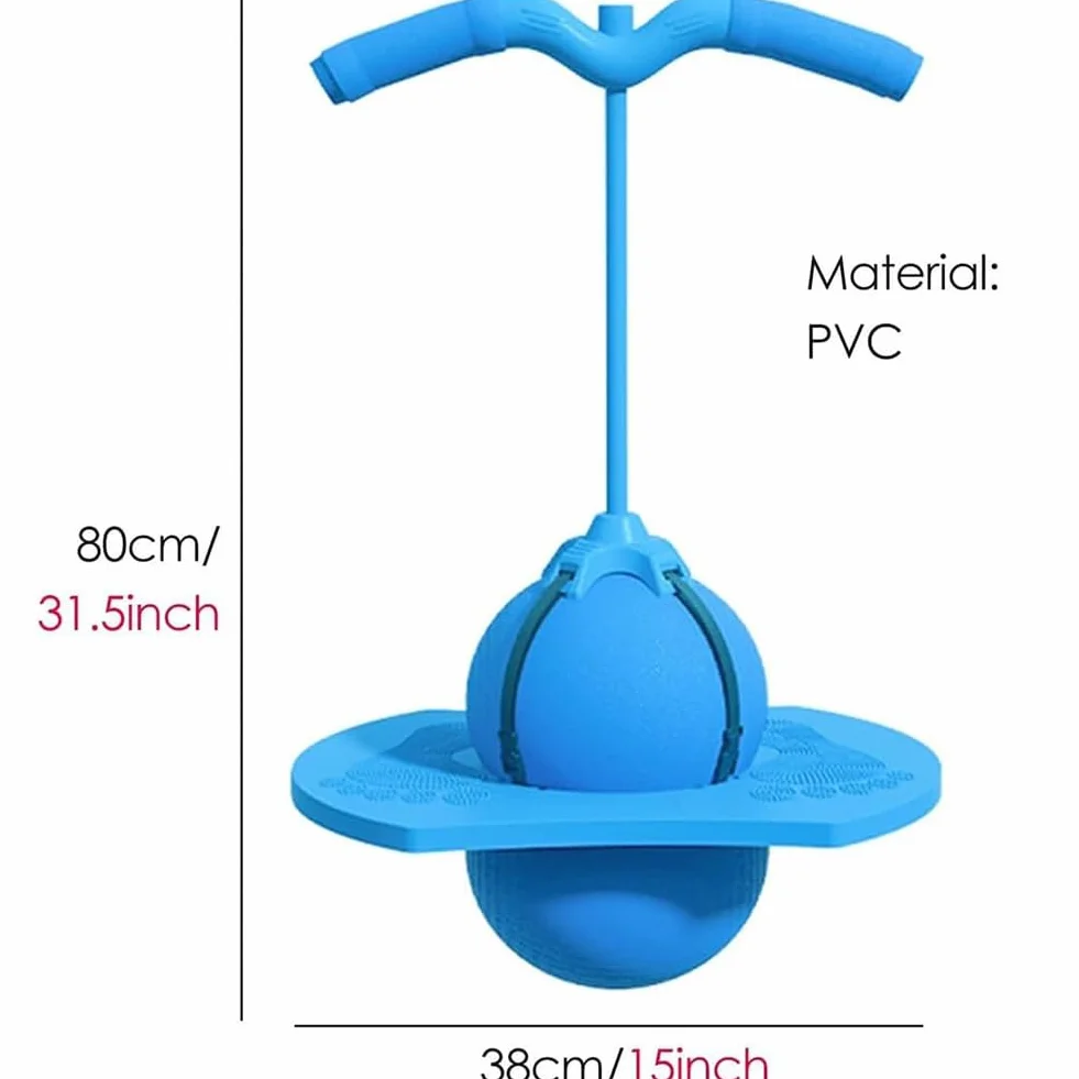 Pogo Jumper Ball for Kids Adults Balance Jumping Ball with Handle Pump Bounce Jump Trick Board Strong Grip Deck