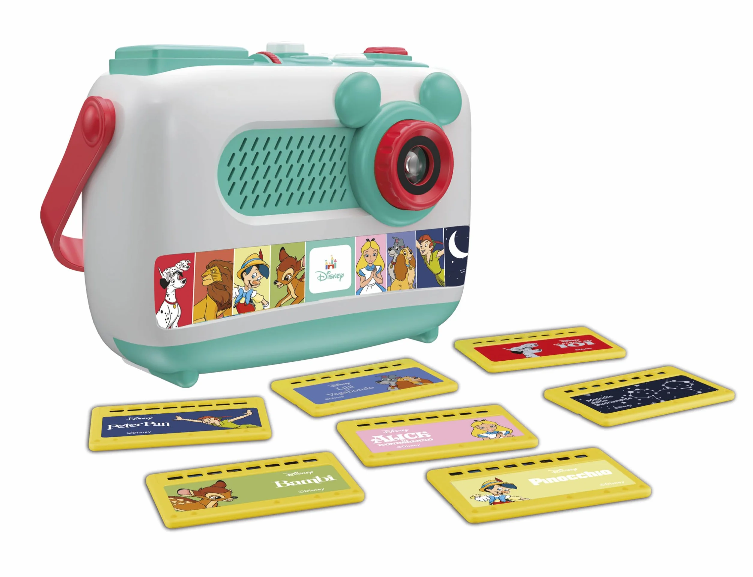 Clementoni Disney Baby Proiettore Raccontastorie Plus, Storyteller per Bambini 2+ Anni, 7 Storie Classiche, Gioco Elettronico Parlante Portatile, Idea Regalo, Italiano