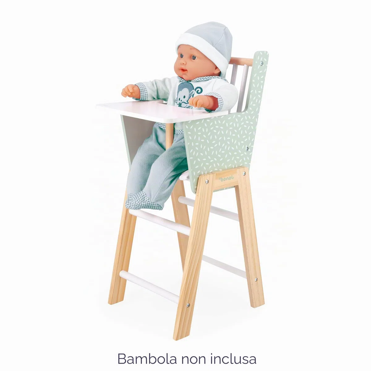 Janod Seggiolone Zen in Legno FSC Giocattolo di Imitazione Accessorio per Bambole 42 cm 3 Anni