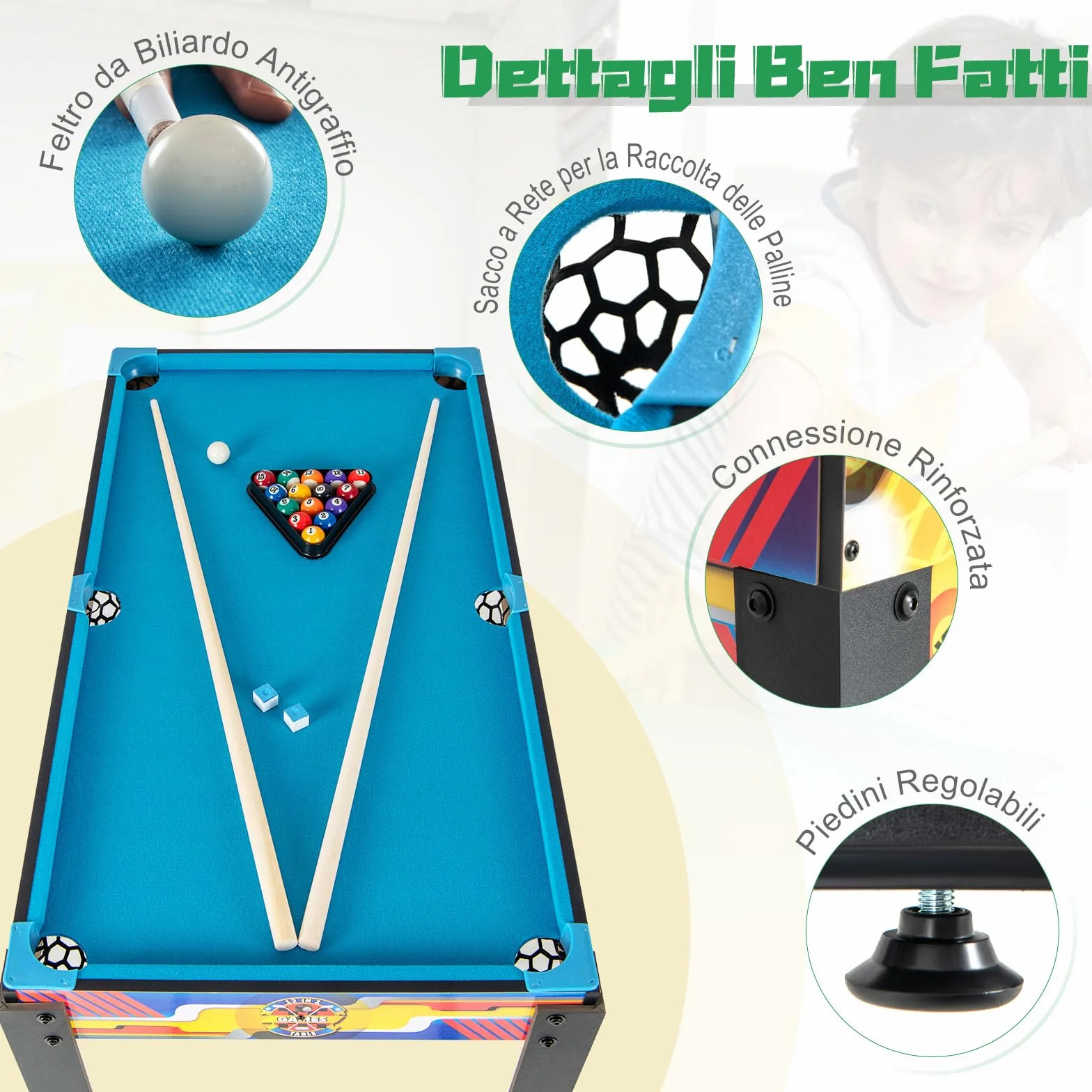 RELAX4LIFE 12 IN 1 Tavolo da Gioco Multifunzionale, Set da Tavolo Multigioco Calcio Balilla Ping Pong Air Hockey Scacchi Bowling, per Casa Ufficio Bar