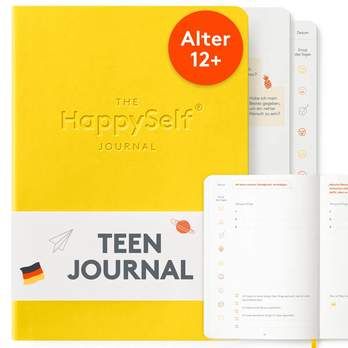 HappySelf The Teen Journal - Un diario per bambini dai 12 anni in su per incoraggiare la felicità e la consapevolezza, sviluppare abitudini positive e ridurre l'ansia, Edizione Tedesca