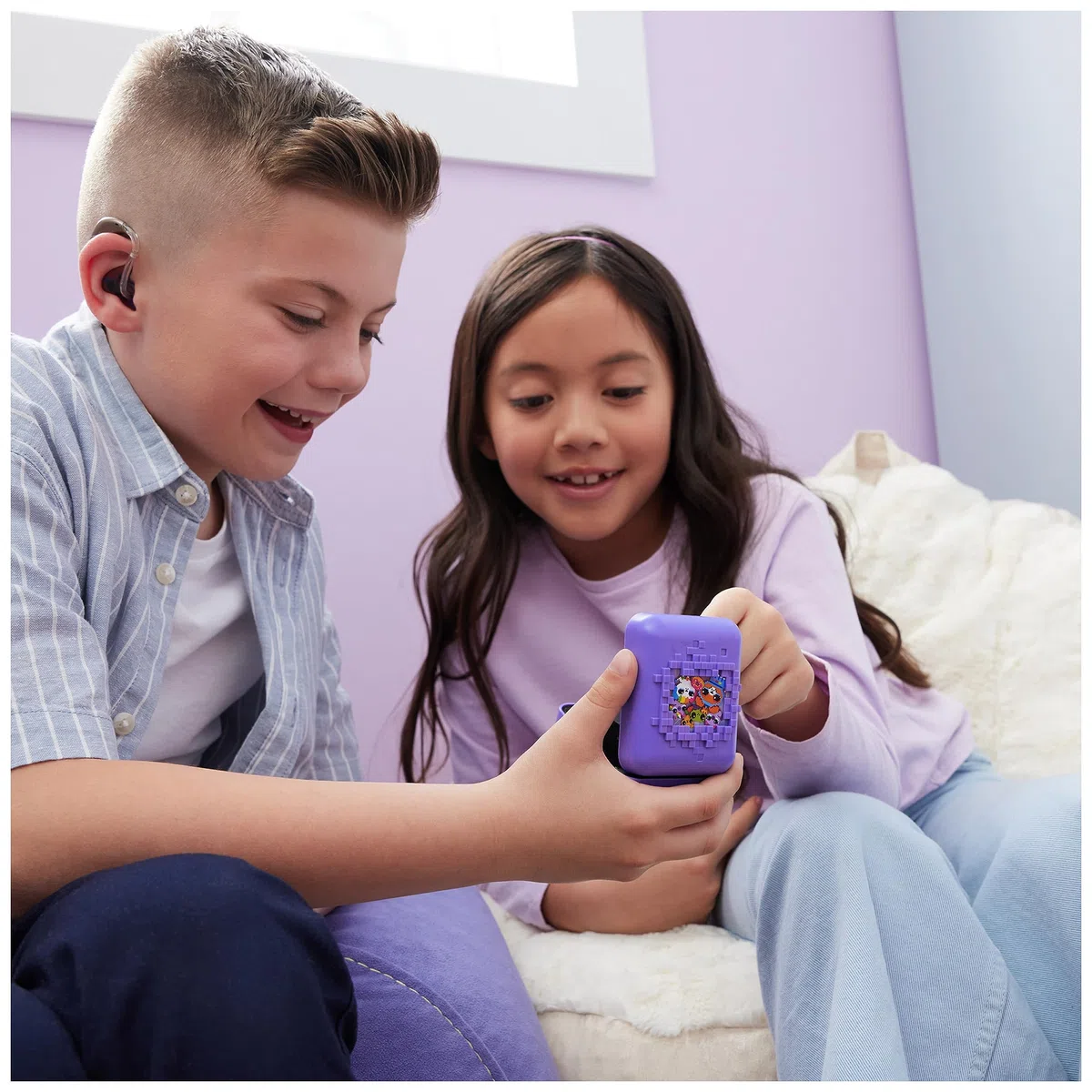 Bitzee Viola Cucciolo Digitale Interattivo Animale Elettronico Virtuale 15 Personaggi Collezionabili Giochi Bambini 5+