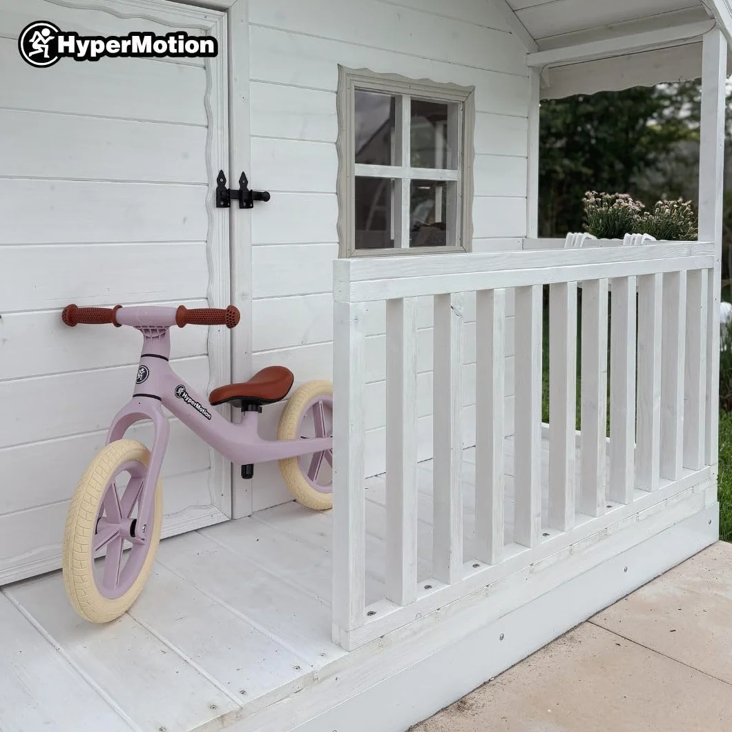 HyperMotion Marcelo Bicicletta Senza Pedali Balance Bike 12 Pollici con Ruote PU Antiforatura, Sella Regolabile e Bloccasterzo, per Bambini da 18 Mesi, Resistente fino a 50 Kg, Montaggio Facile, Rosa