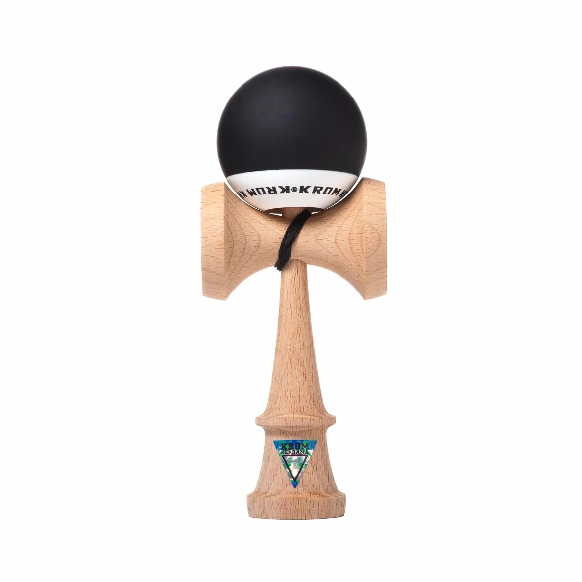 KROM Kendama Gioco - Pop Nero - Abilità Cognitive migliorate - Equilibrio, riflessi e creatività migliorati - Modello Kendama PRO Fatto per Principianti e Professionisti.