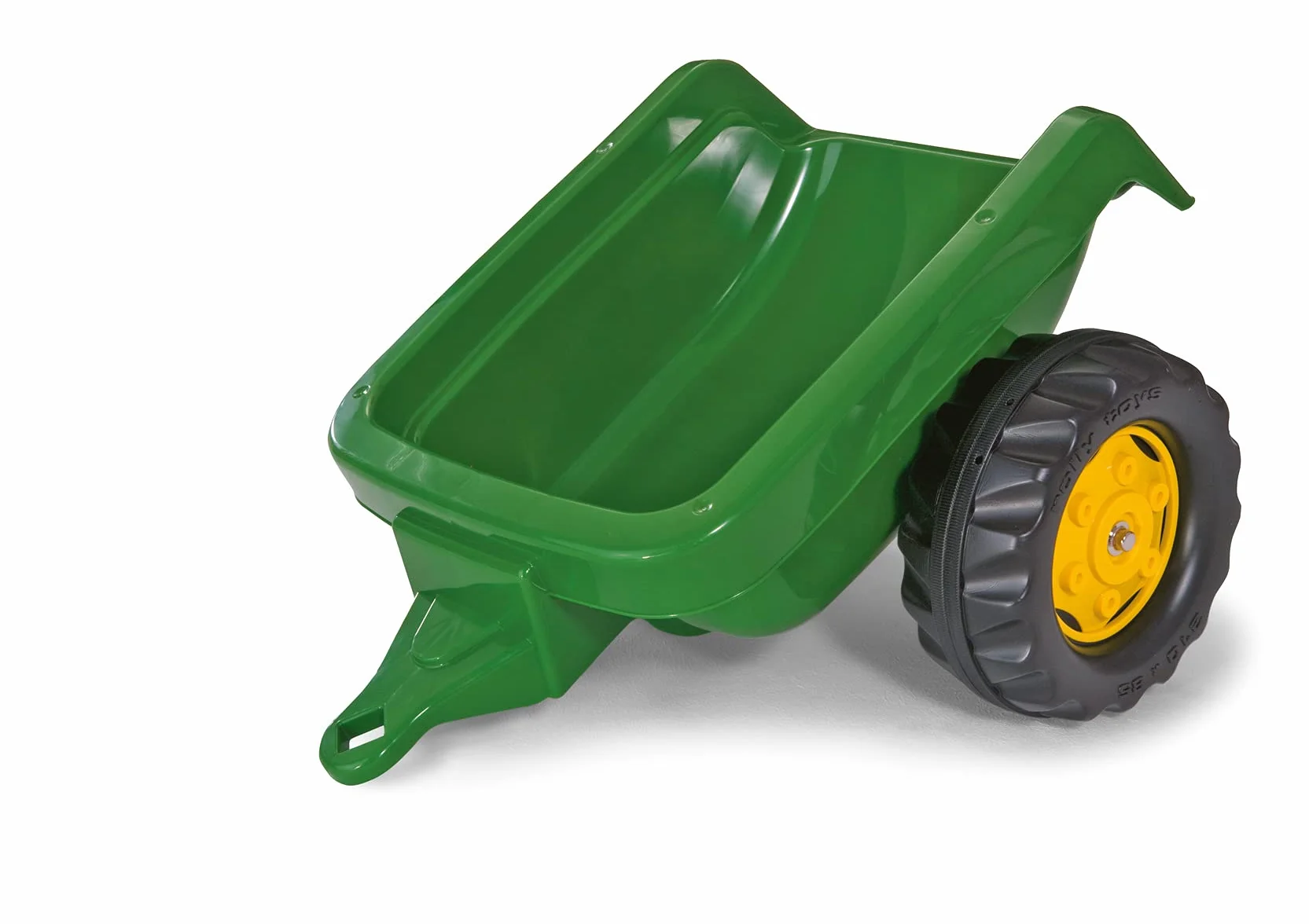 Rolly Toys 012190 rollyKid John Deere z przyczepą, zielony, 134x52x47 cm
