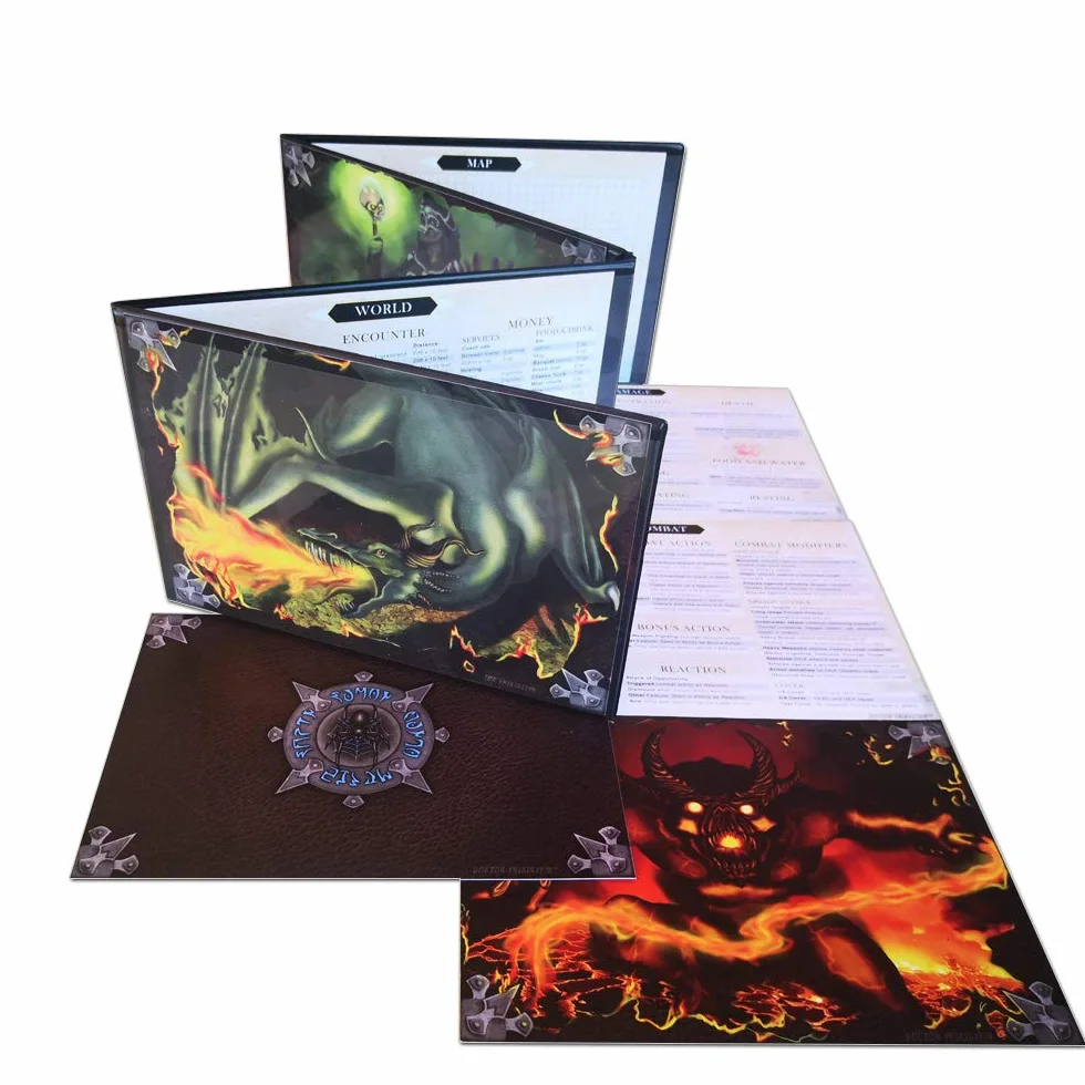 Summoning Dungeon Master Screen | Schermo Versatile, Personalizzabile, Dry-Erase per Giochi di Ruolo