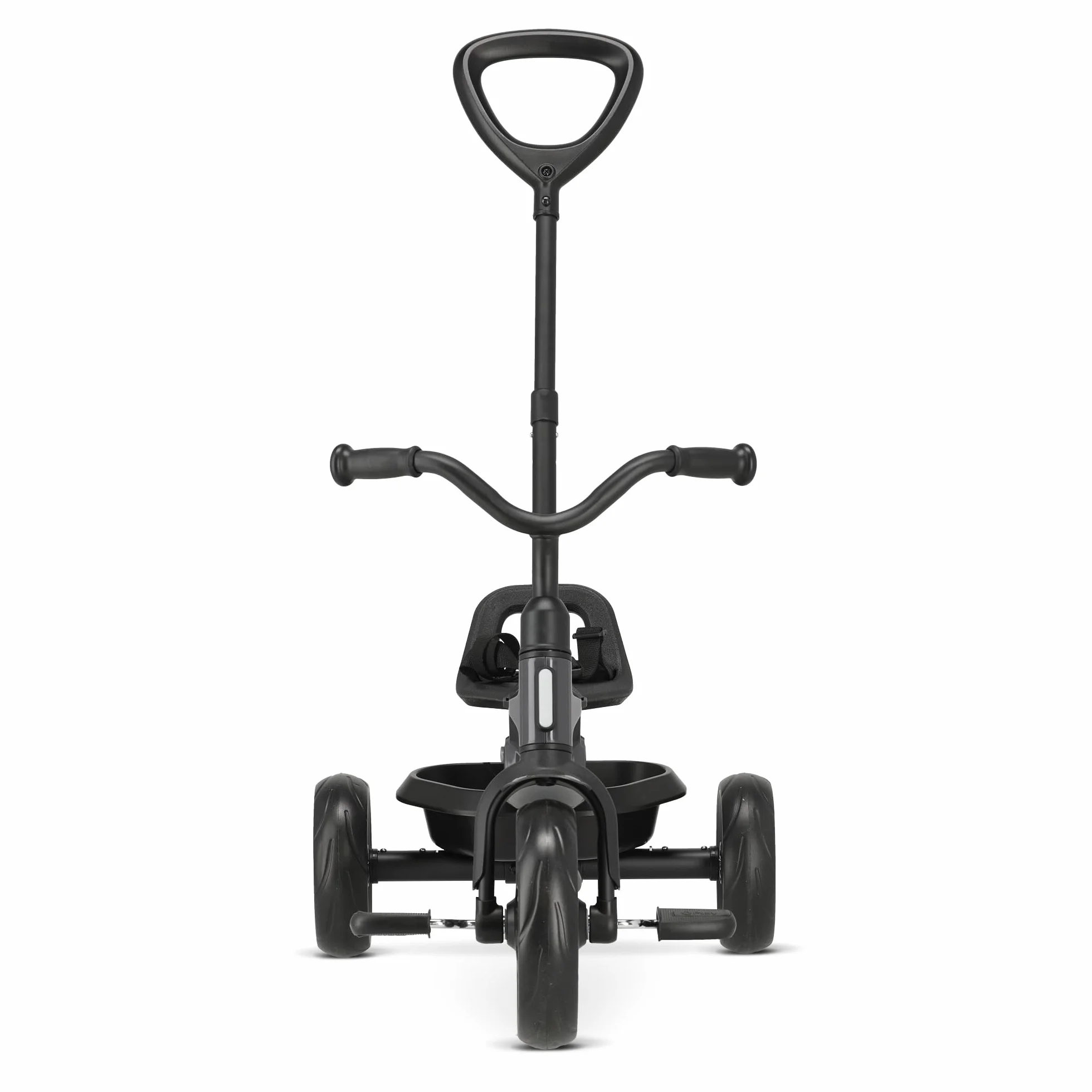 Deryan Triciclo 2in1 Drifter - Triciclo per bambini da 2 anni a 6 anni - Aiuto per l'apprendimento della deambulazione, portata fino a 25 kg - Incl. barra di sterzo, cintura di sicurezza - Pieghevole