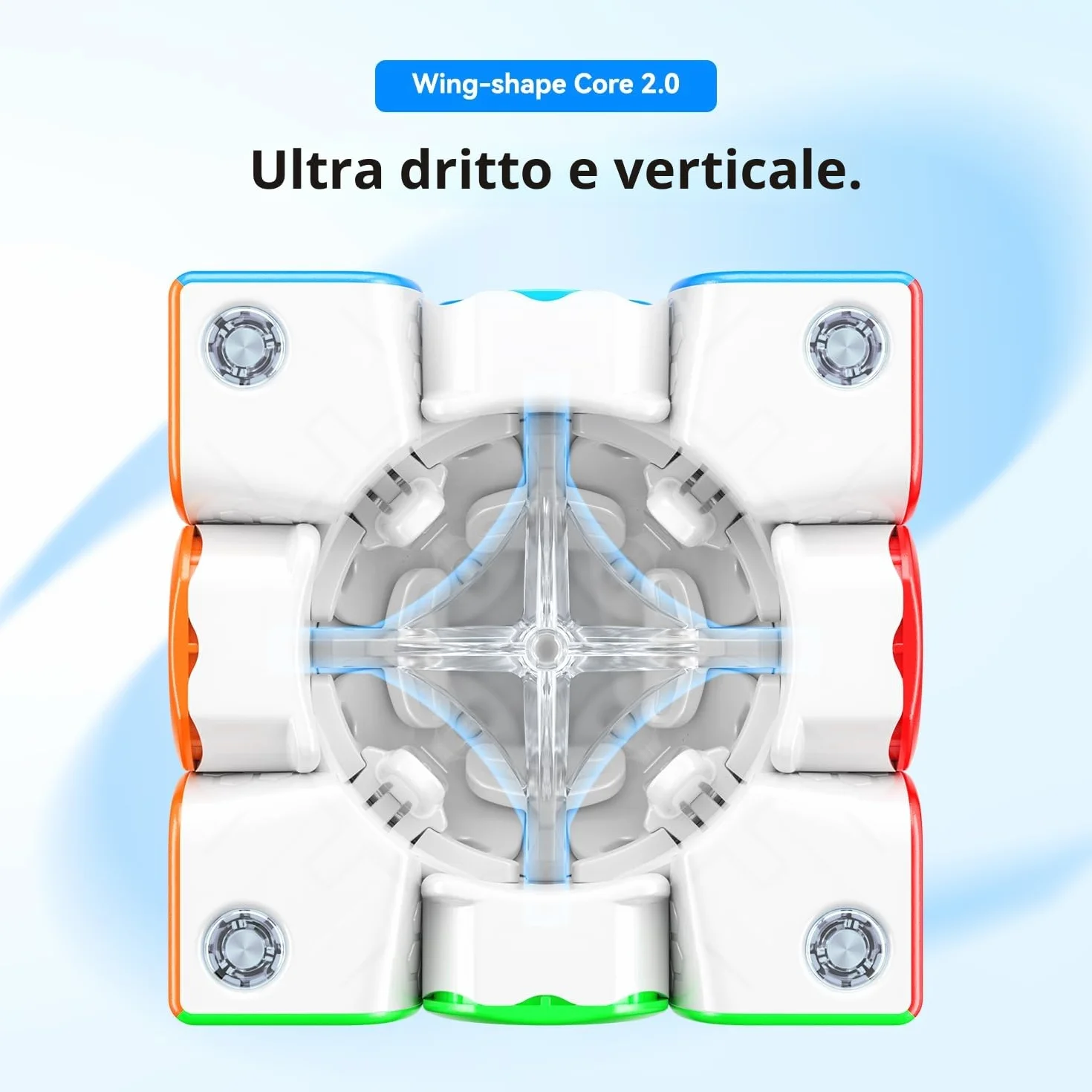 GAN 356ME Cubo di Velocità Professionale 3x3 Cubo Magnetico, Speed Cube con 12 Livelli di Regolazione della Tensione, Cubo GAN 3x3 con 48 Capsule Magnetiche, Allenamento e Competizione