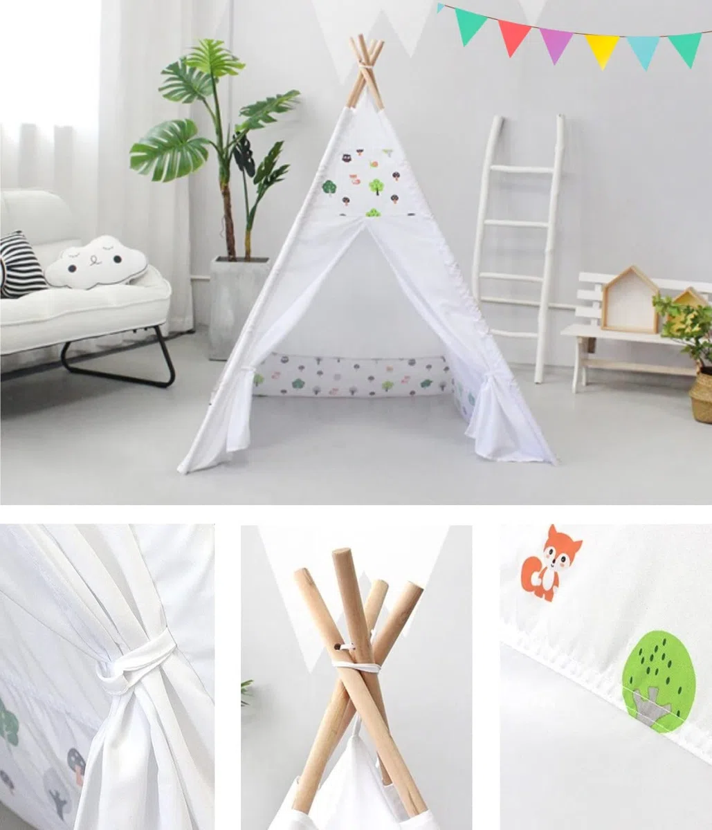 Tenda Teepee per bambini, tenda gioco, casa giochi, 43x43x55in