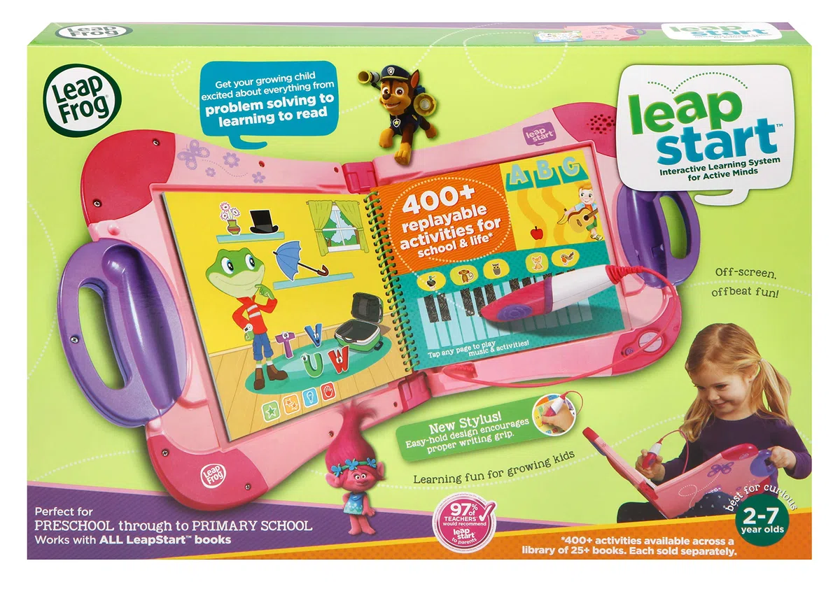 LeapFrog LeapStart 602153 - Libro elettronico, giocattolo educativo e interattivo per bambini e bambine di 2, 3, 4, 5, 6, 7 anni, colore: rosa