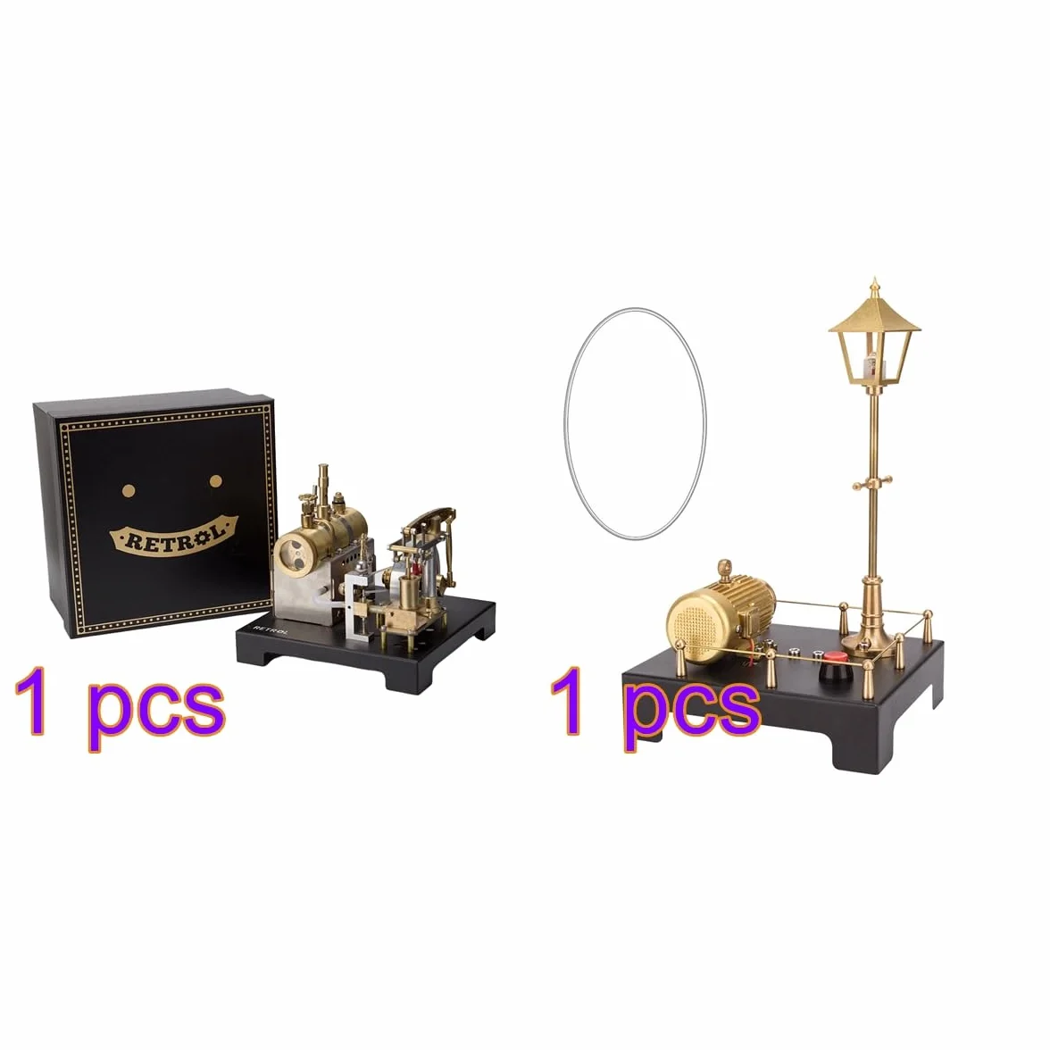SE-01 Kit modello motore a vapore Stirling, kit motore a vapore in metallo, fascio stazionario modello motore Stirling, assemblaggio meccanico fai da te generatore Stirling Kit scientifico regalo per