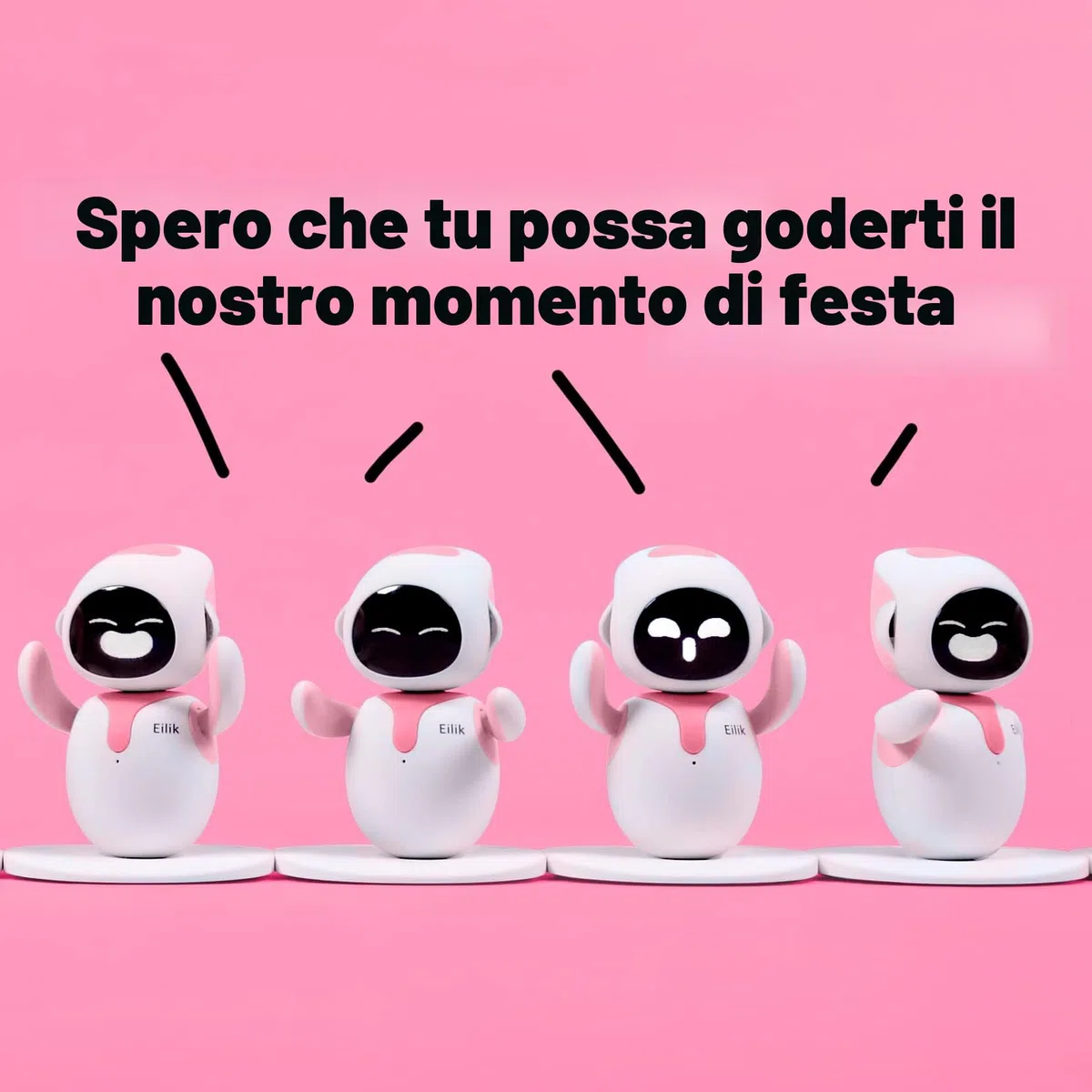 Eilik Rosa – Adorabile Robot Interattivo: Smart Gadget per la Casa o la Scrivania con Emozioni Realistiche e Aggiornamenti Costanti, Idea Regalo per Adulti e Bimbi, Robo-Pet per Ragazzi e Ragazze