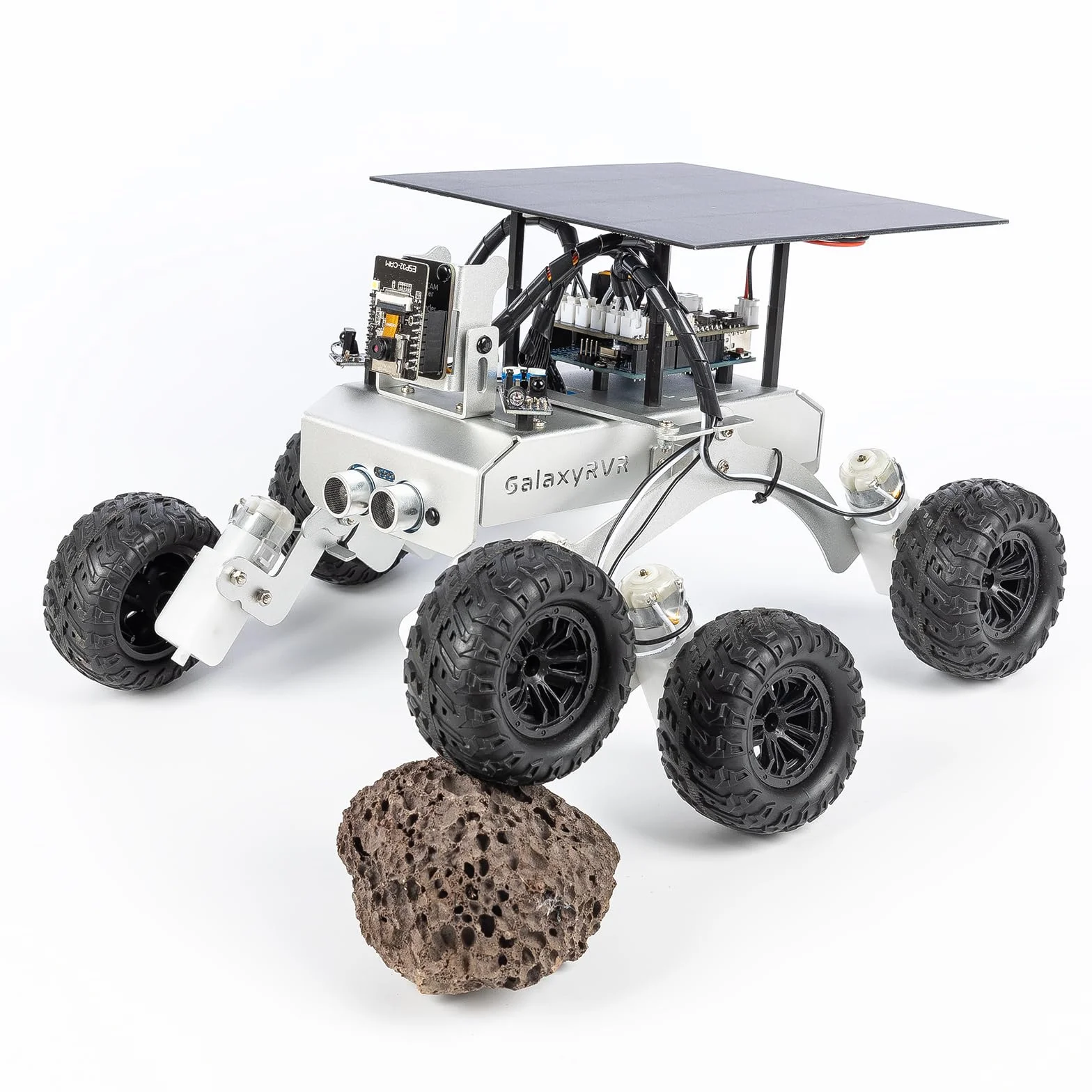 SunFounder GalaxyRVR Mars Rover STEM Kit per Arduino, compatibile con Uno R3, sospensione Rocker-Bogie, Scratch, C, fotocamera, FPV, batteria ricaricabile, per studenti, educatori, ingegneri