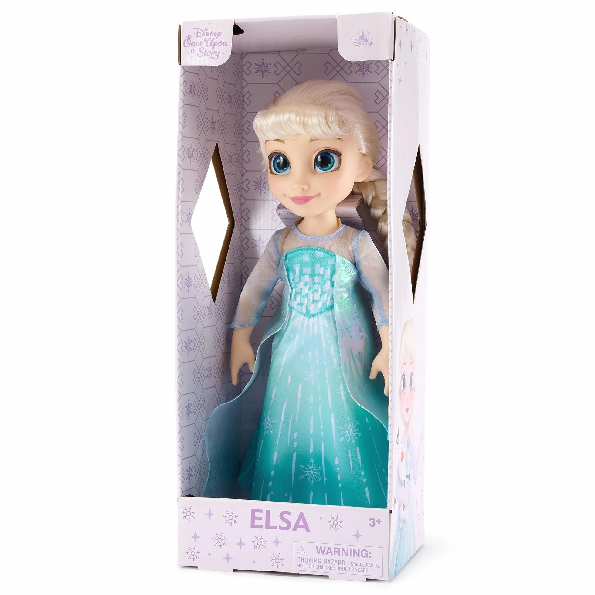 Disney Store Official Bambola Elsa con Spazzola Giocattolo per Capelli, Frozen, 40,5 cm, Collezione Once Upon a Story, 3+