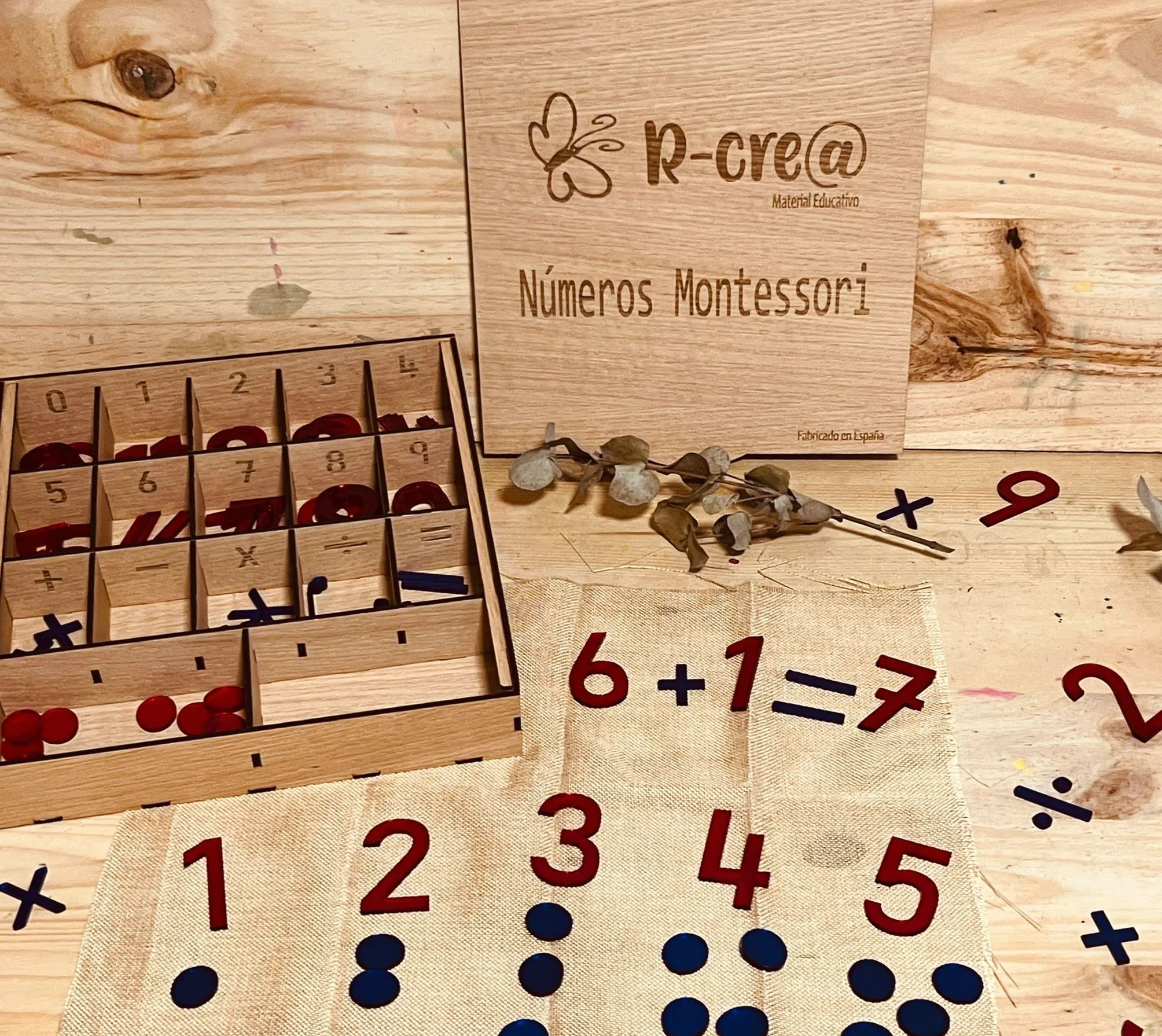 Scatola dei Numeri Montessori – Materiale Educativo per la Matematica | Numeri in Metacrilato Trasparente per Tavolo Luminoso | Ideale per Prime Operazioni e Apprendimento Visivo
