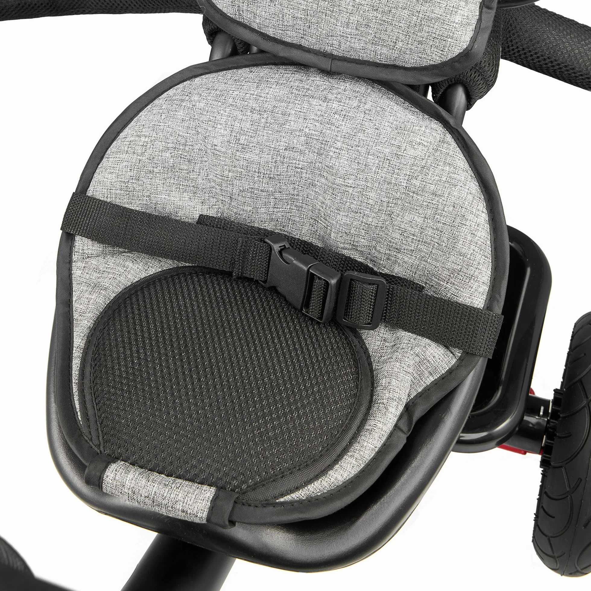 HyperMotion Triciclo Pieghevole per Bambini 1-4 Anni con Manubrio per Genitori - Bicicletta Evolutiva fino a 20kg - Monopattino Bambino Regolabile con Struttura Ergonomica, Grigio