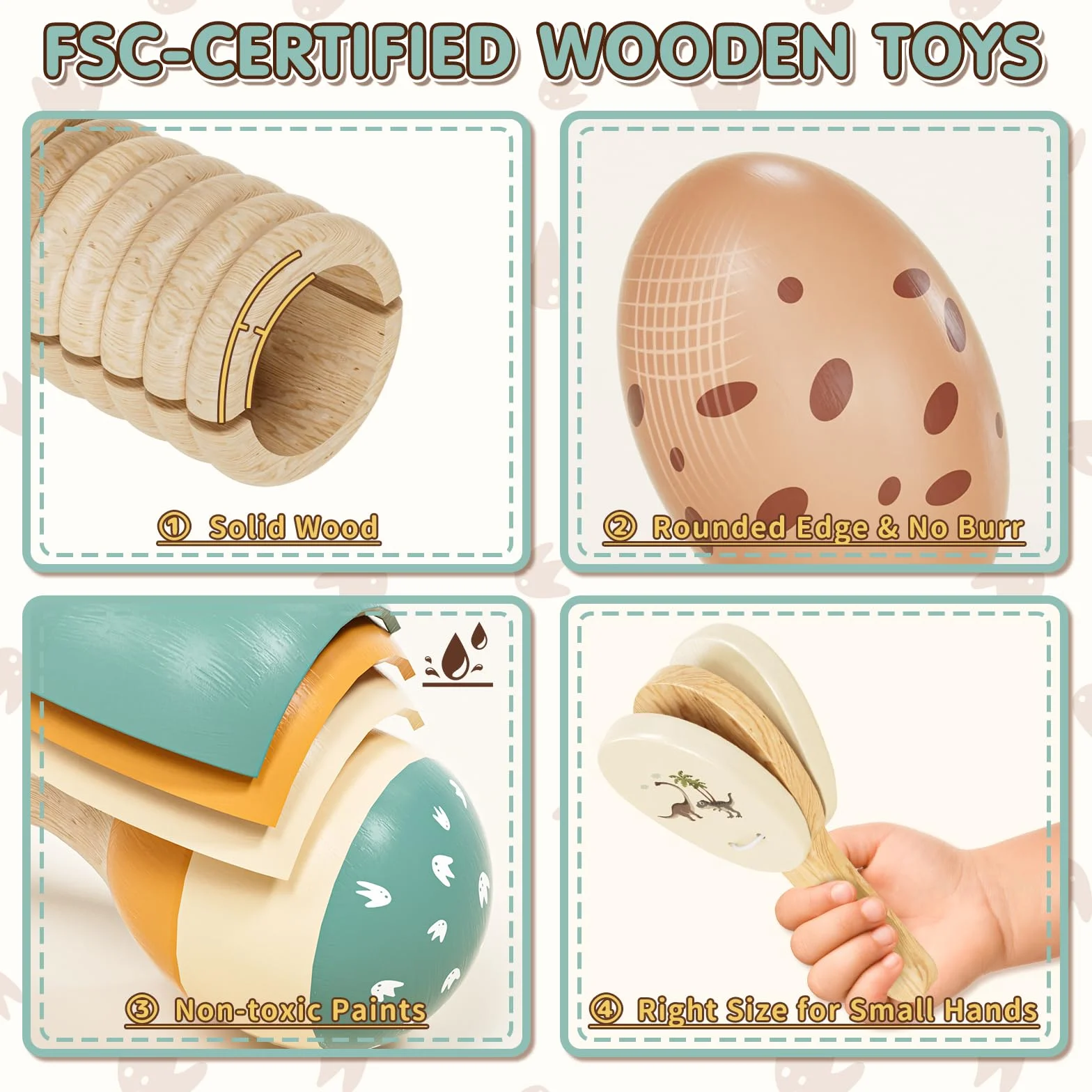 Lehoo Castle Strumenti Musicali Bambini 1 Anno, 8 in 1 Giochi Legno Montessori Sensoriale con Maracas Xilofono Tamburello Gioco Bambi Bimba 2 3 4 5 6 Anni, Educativi Interattivo Regalo