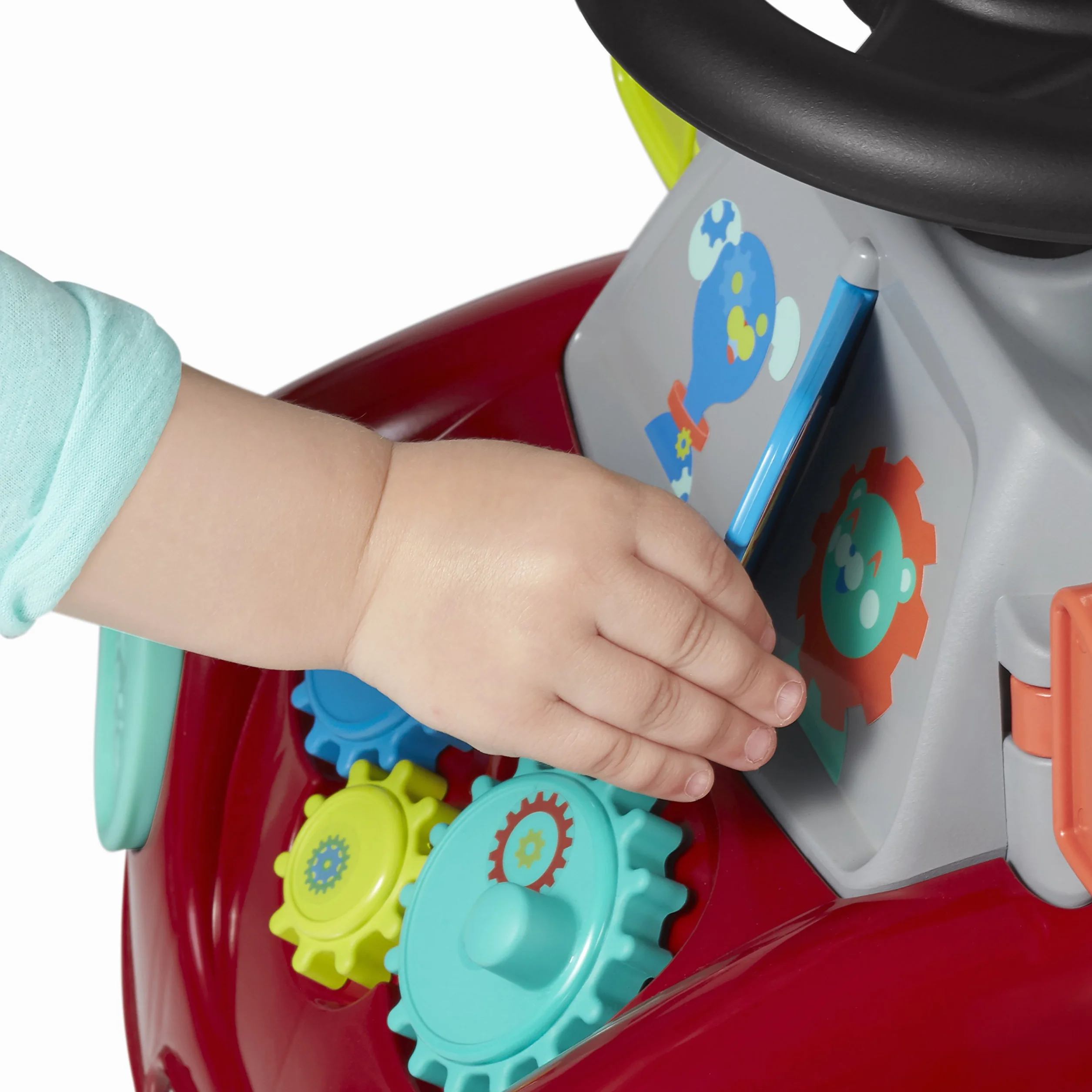 Radio Flyer Busy Buggy, cavalcabile per passare da seduti a in piedi, cavalcabile rosso per bambini da 1 a 3 anni