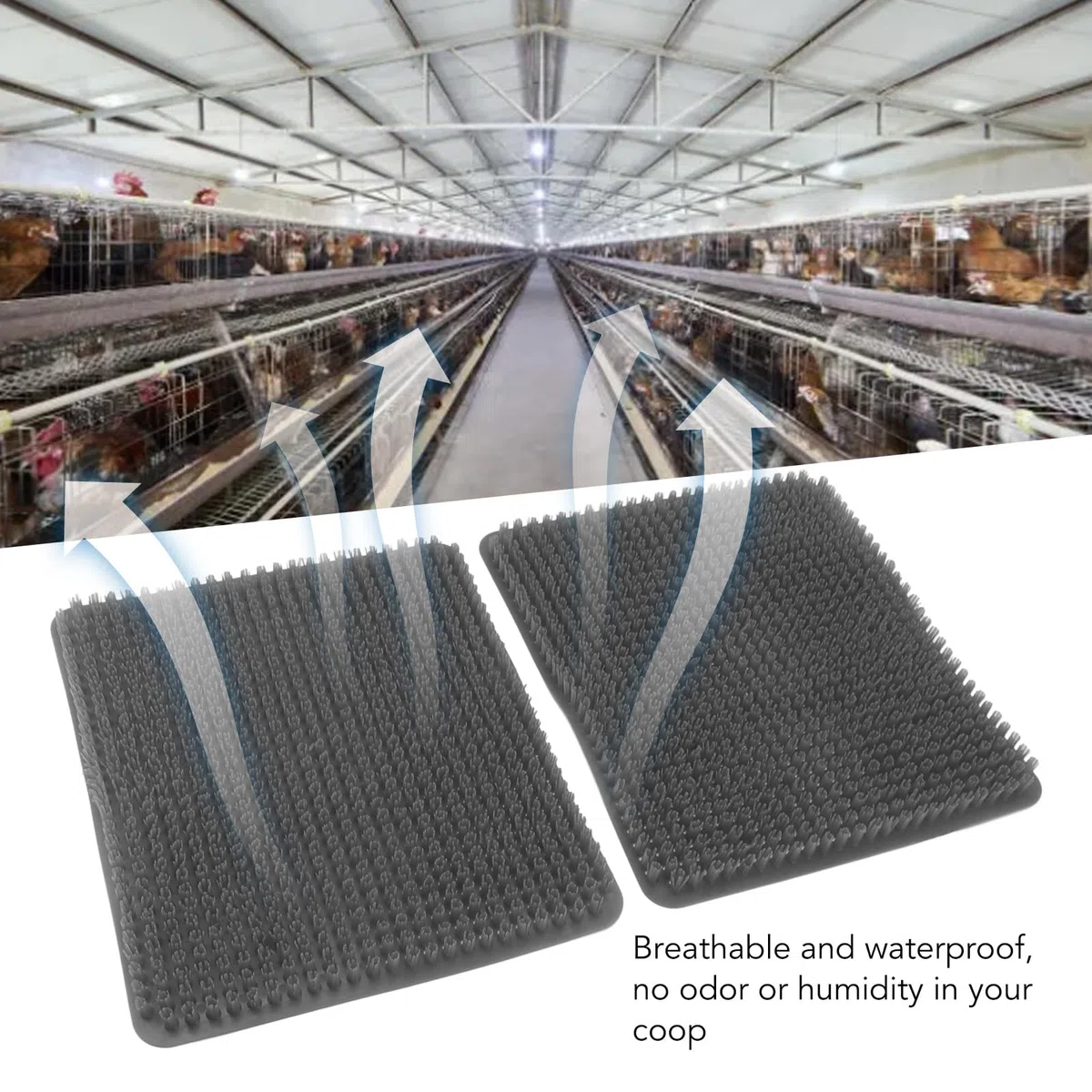 Cuscinetti per Nido per Galline Lavabili in PE 6 Pezzi 35x30 Cm per Pollaio