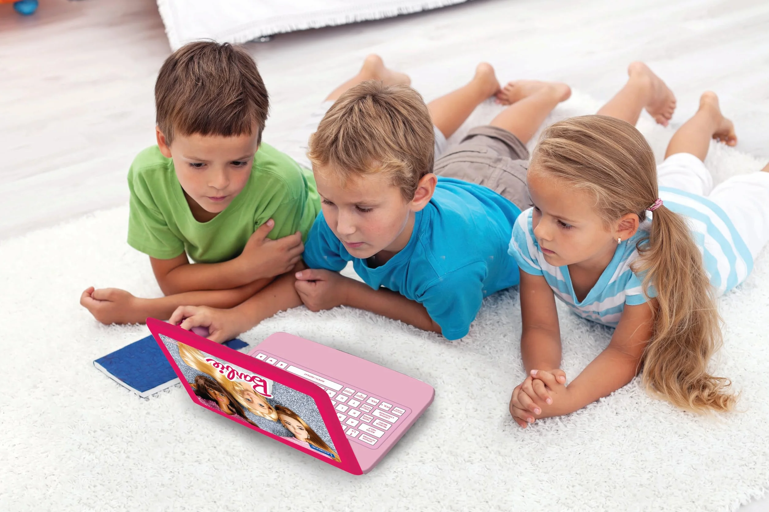 Lexibook Barbie, Laptop educativo e bilingue in inglese/italiano, giocattolo per bambini con 124 attività per imparare, giochi e musica, rosa, JC598BBi5LXB
