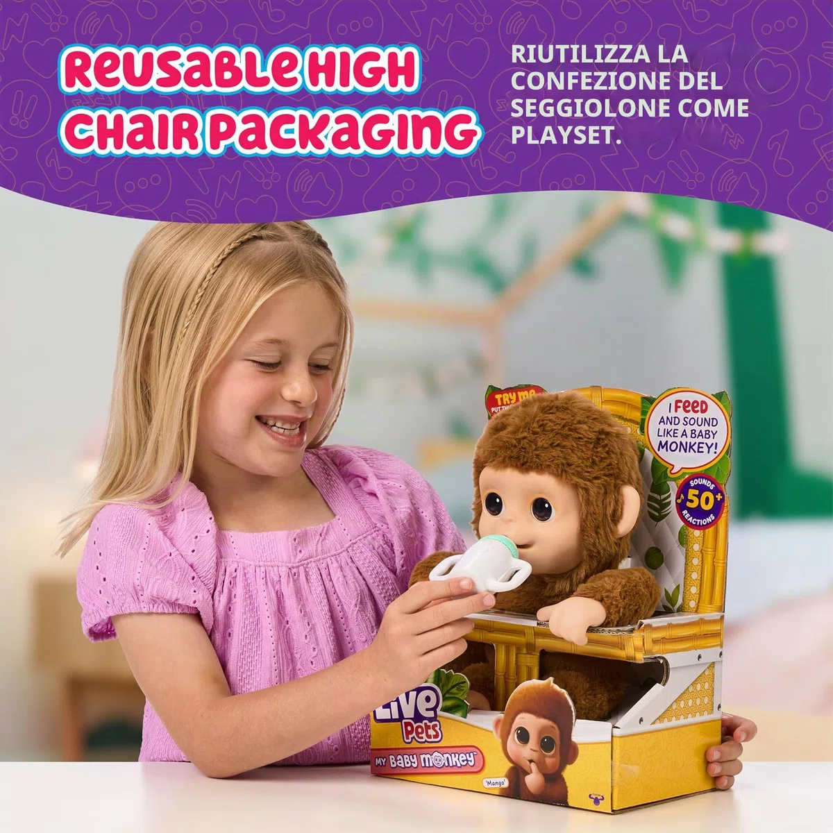 Little Live Pets Mon Bébé Singe Peluche interactive