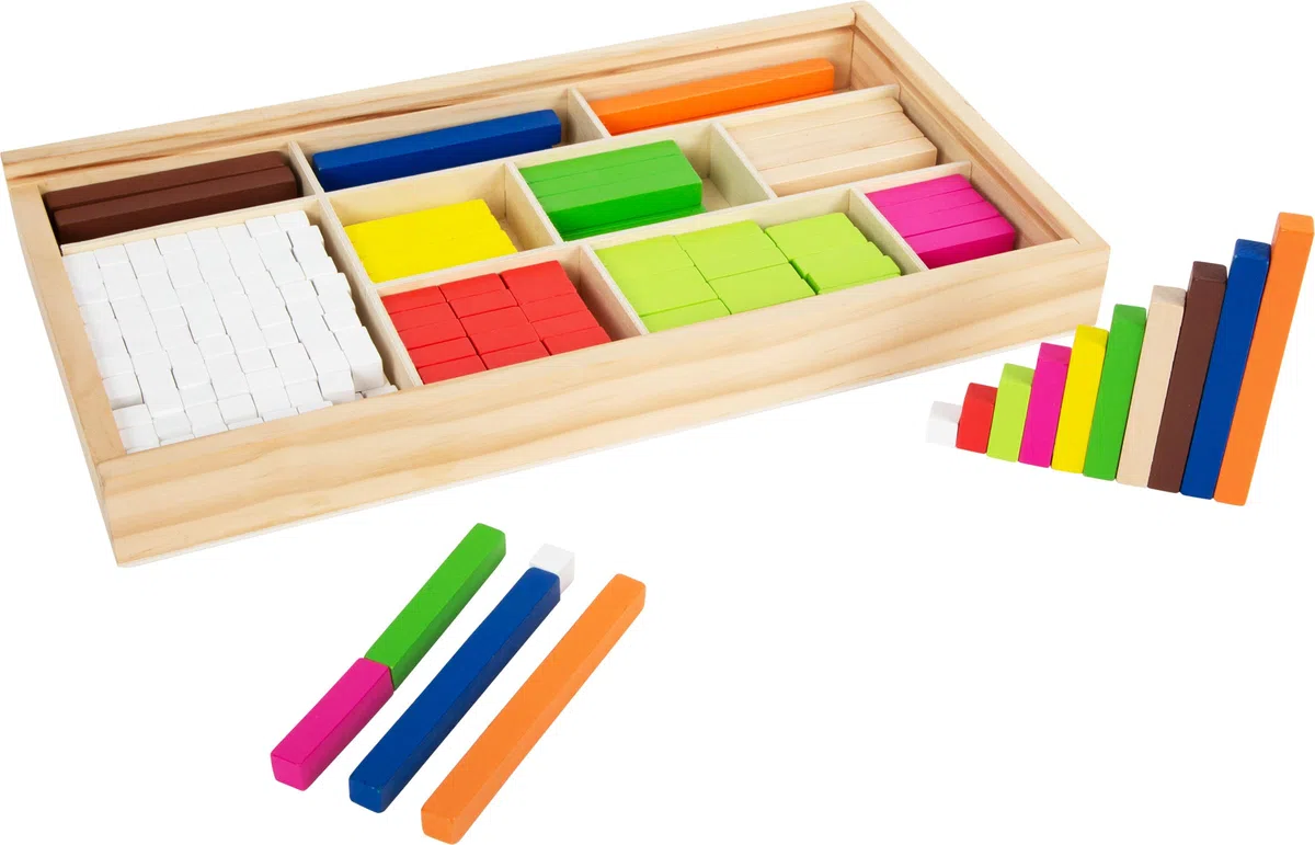 Tabellina Regoli Small Foot in Legno 300 Regoli Colorati per Imparare a Contare dai 5 Anni