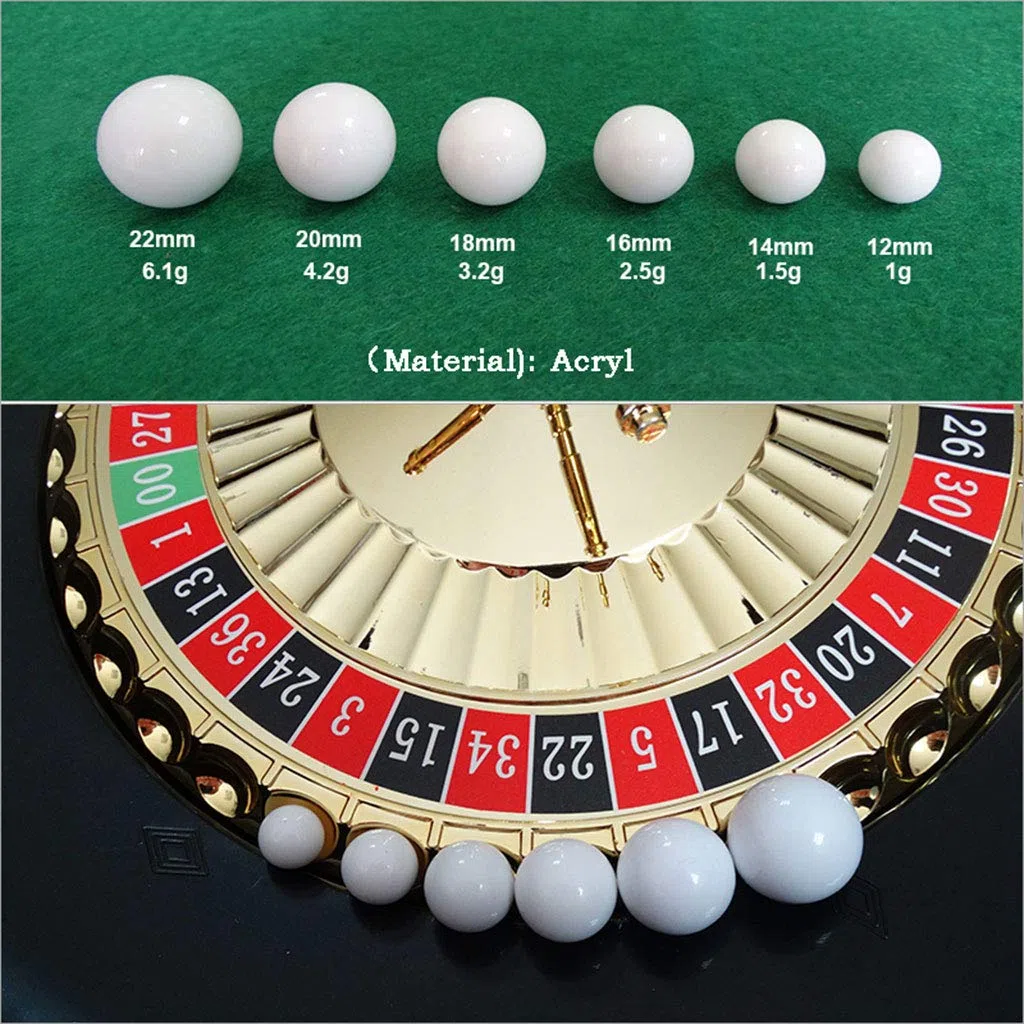 Russo Roulette Gioco di Ricambio Acrilico Bianco 12-22mm 5pcs