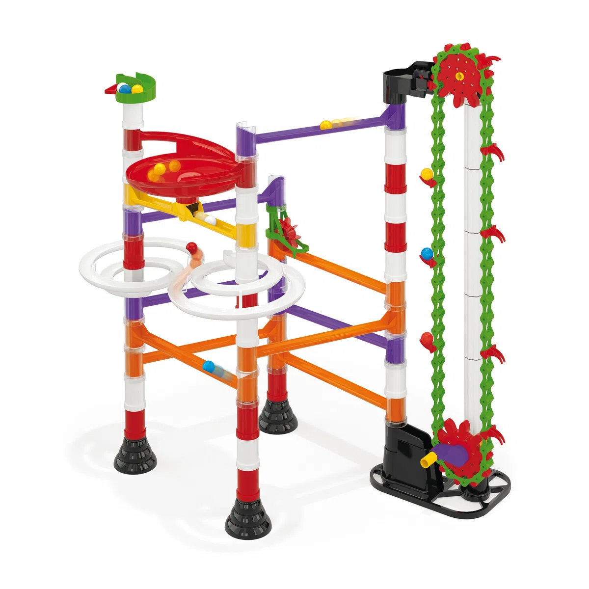 Quercetti Migoga Elevator, Pista Biglie per Bambini 150 Pezzi con Ascensore, Giochi Bambino 5 Anni in Su, Giochi Creativi, Costruzioni per Bambini, Giochi Educativi, Made in Italy