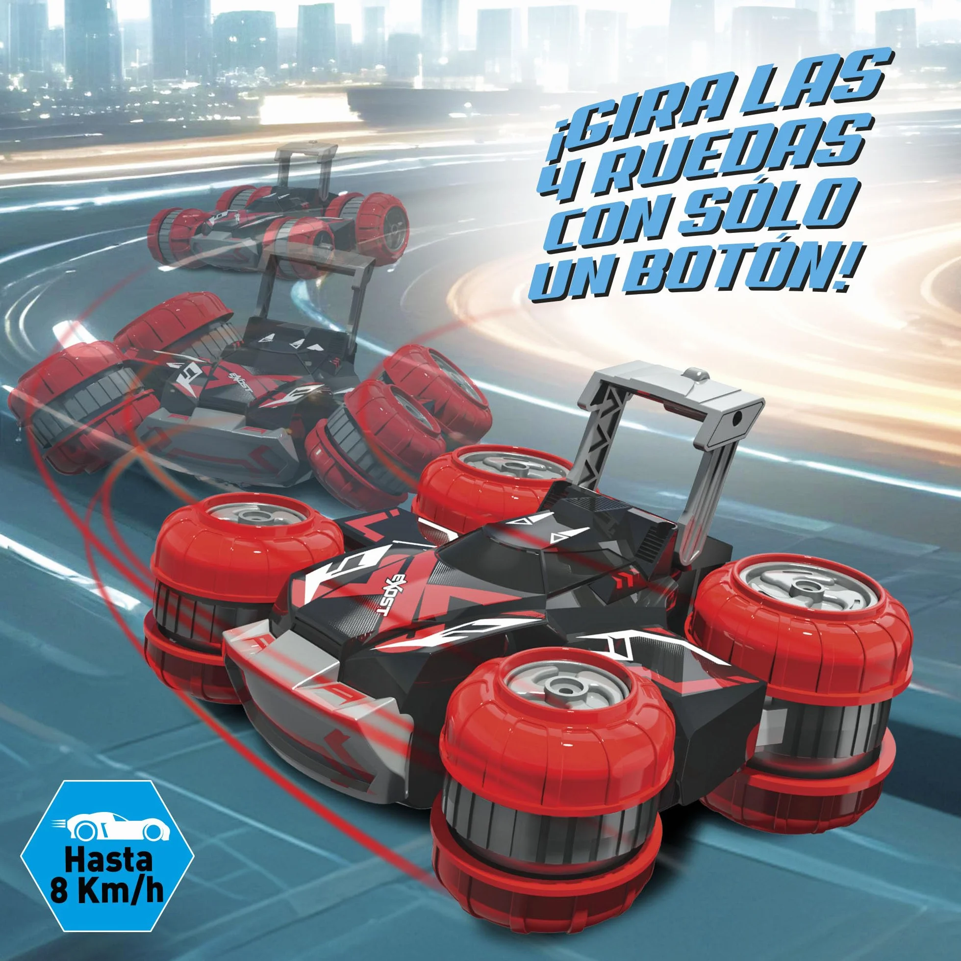 Bizak Exost Turbo Slide, auto acrobatica con ruote girevoli e portata fino a 25 metri + 5 anni (62000271)