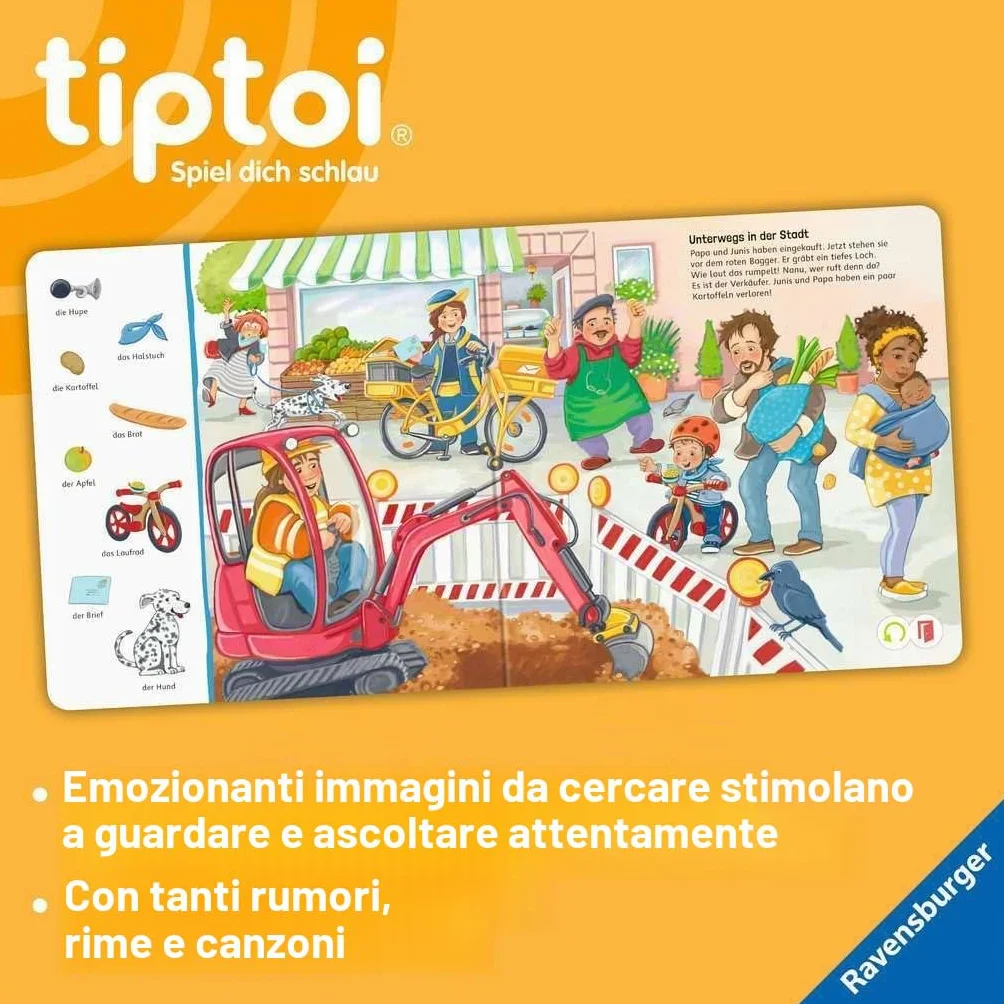Ravensburger Tiptoi Starter Set 00112: Libro con Penna e Illustrato Search And Discover My World - Giochi educativi per Bambini dai 2 Anni - Giocattoli a Partire dai 2 Anni