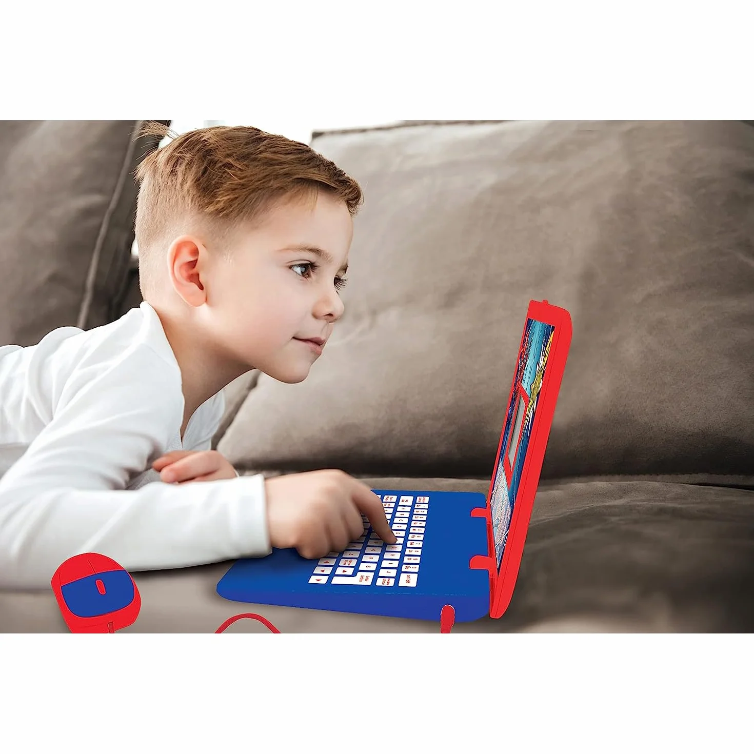 Lexibook Spider-Man Portatile Educativo Bilingue Italiano/Inglese 124 Attività Giochi Musica Blu Rosso JC598SPi5
