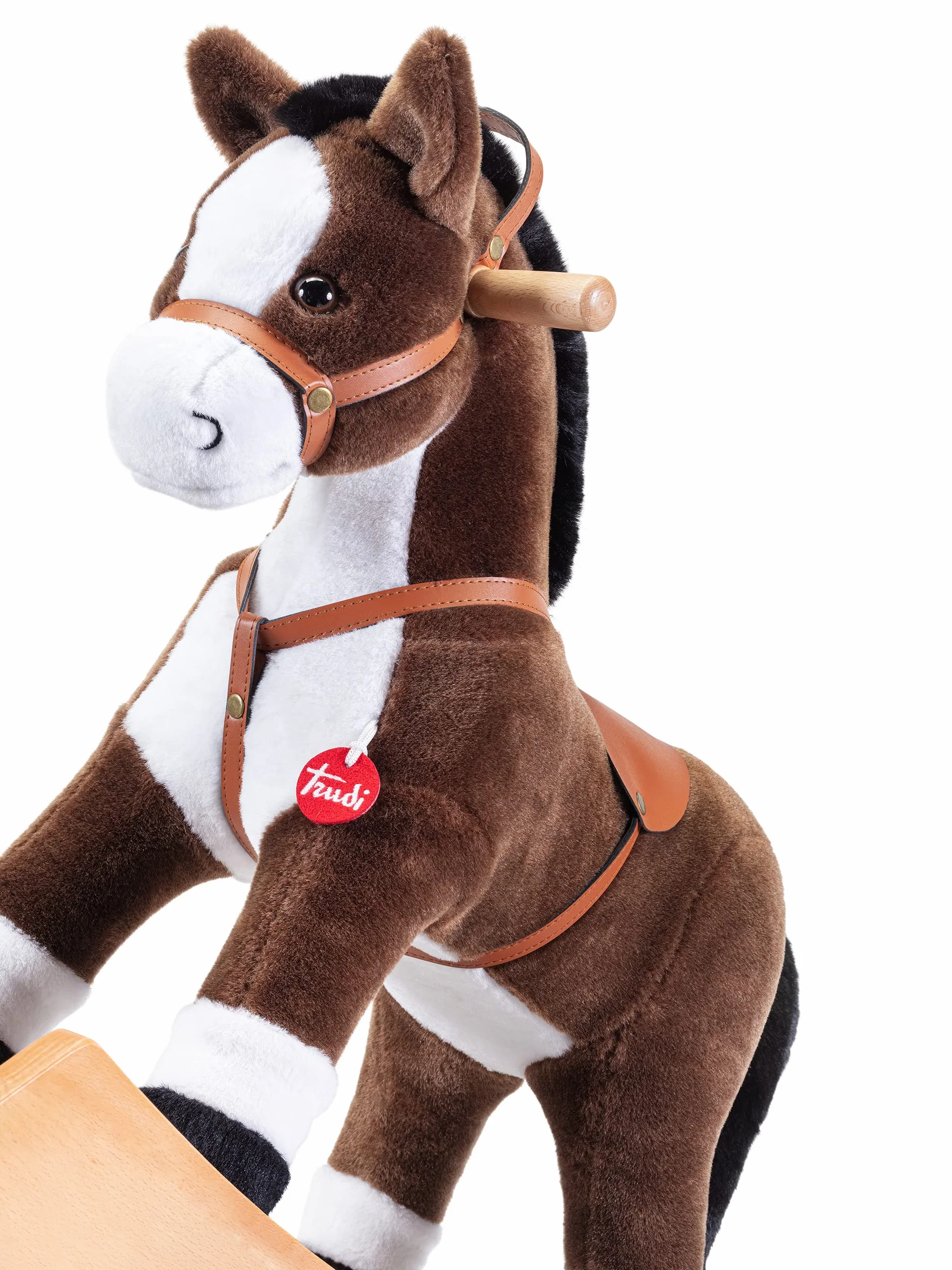 Cavallo Cavalcabile marrone | Dondolo giocattolo bambini Peluche | Trudi | 34x58x78 | JUMBO | Rocking Animals | modello 29708
