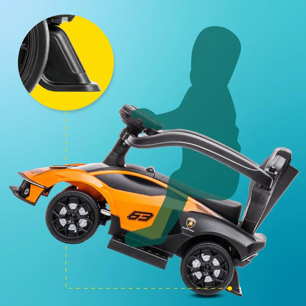 Auto a spinta da 1 anno con maniglione, auto per bambini, auto a spinta Essenza SCV12, Aauto Kinder (Arancione)
