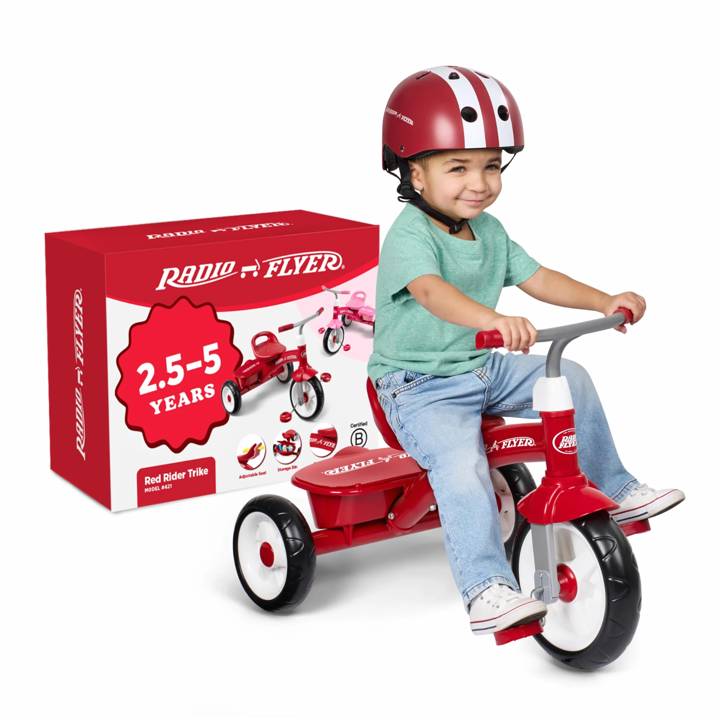 Radio Flyer Triciclo Red Rider, triciclo per esterni, per bambini da 2 ½ a 5 anni (Esclusiva Amazon)