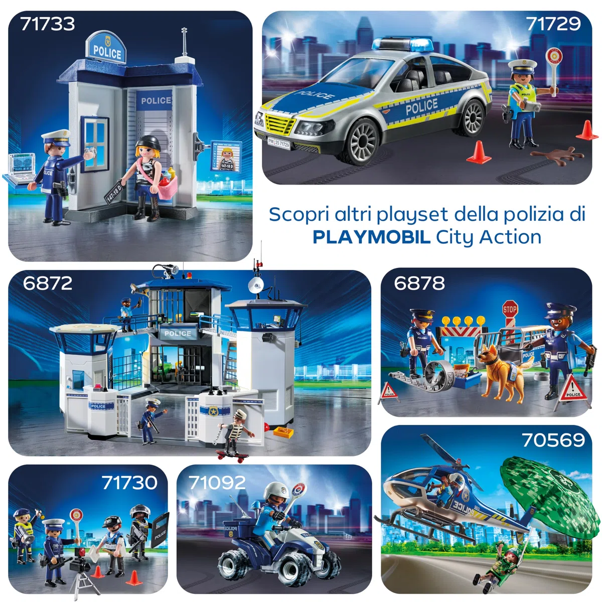 PLAYMOBIL Police Pick-Up Truck Pursuit Set da gioco con statuine, Inseguimento