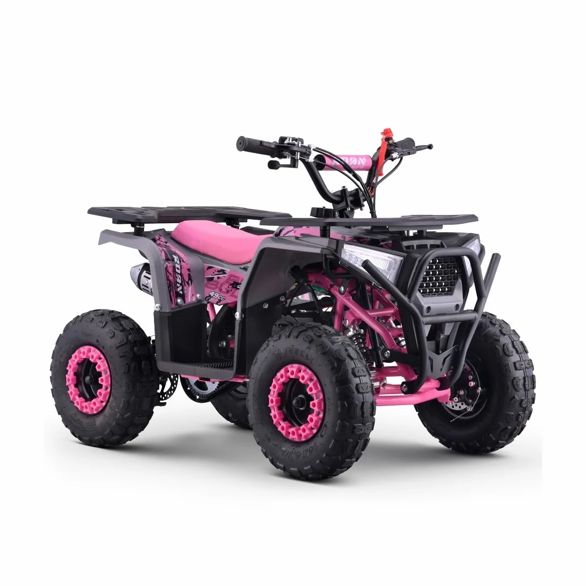 Mini Quad I-Bull Benzina 49cc, Tipo ATV per bambini, Rosa, (Miscela di benzina) bambini dai 4 ai 10 anni