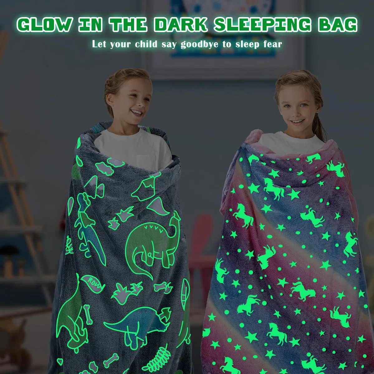 Decalsweet Nap Mat per Bambini Luminoso con Rimovibile Cuscino, Grande Sacco a Pelo Pieghevole per Ragazze Ragazzi, Nap Mats con Doppia Cerniera per Campeggio, Scuola Materna e Asilo, 170×75cm