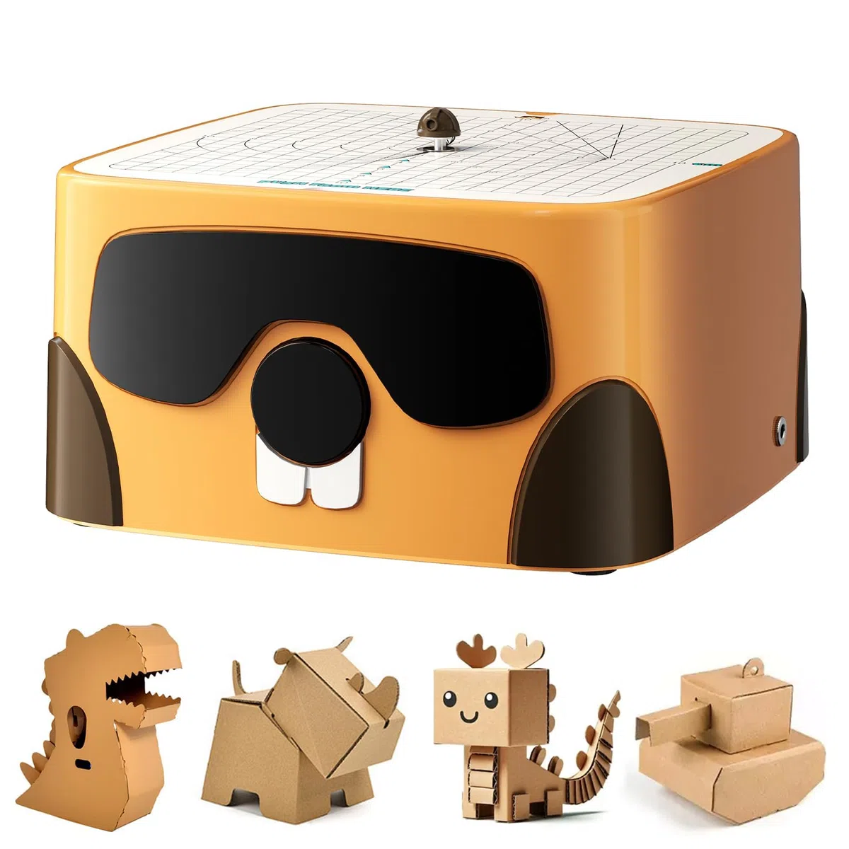 BEAVERBOT Taglierina per cartone per bambini, kit di strumenti di costruzione fai da te sicuro, giocattolo educativo STEM per bambini, strumento per lavoretti di carta senza lama