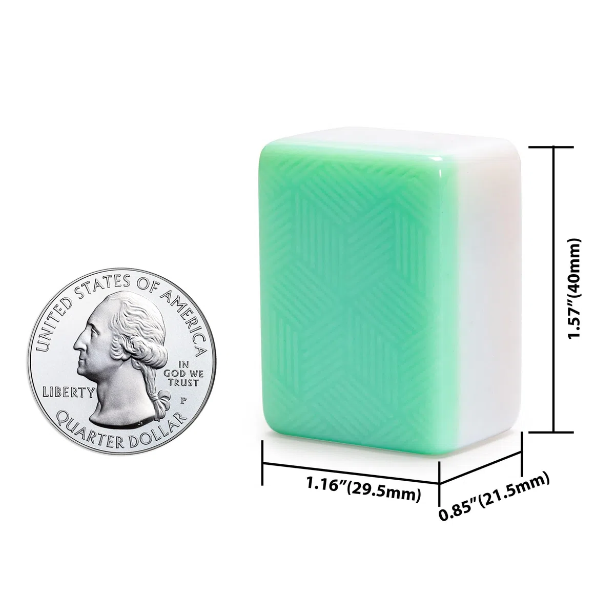 Yellow Mountain Imports Set Mahjong cinese "Emerald Weave" 146 piastrelle 40 mm custodia vinile
