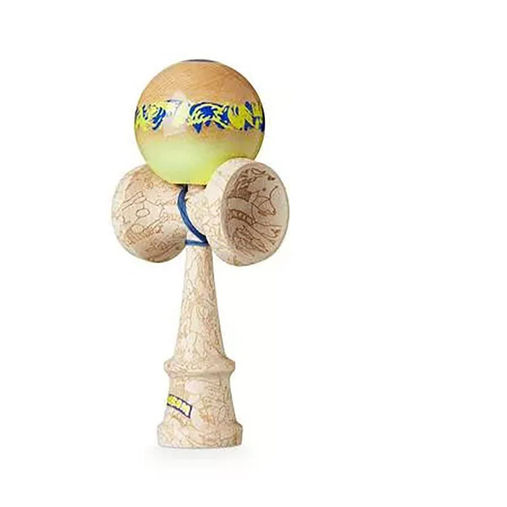 KROM Kendama Unity Sangfroid – in legno d'acero per principianti ed esperti – Gioco di abilità per esterni e interni – Giocattolo in legno con corda e palla – Kendama Skilltoy