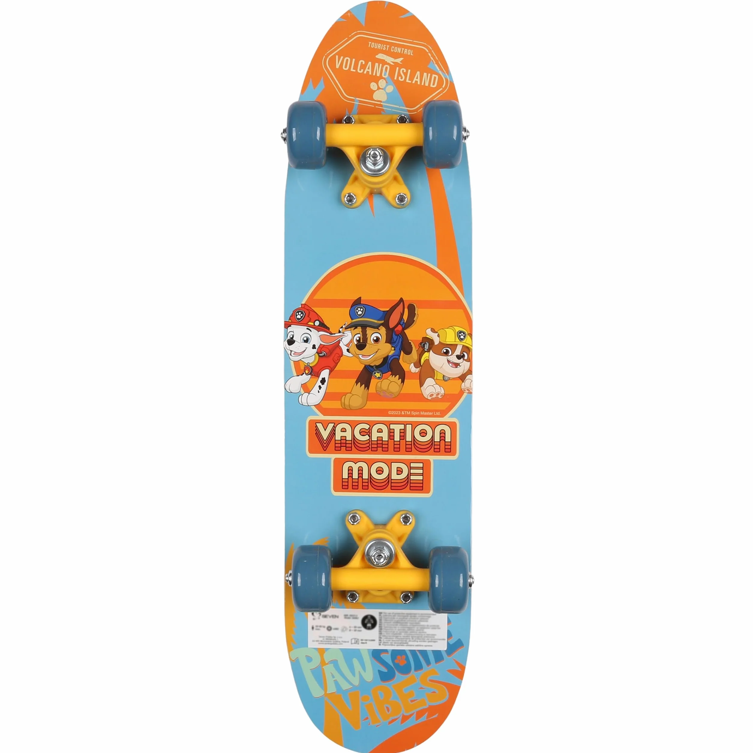 Paw Patrol Chase Skateboard in legno per ragazzi, tavola antiscivolo 20-50kg, 61 cm